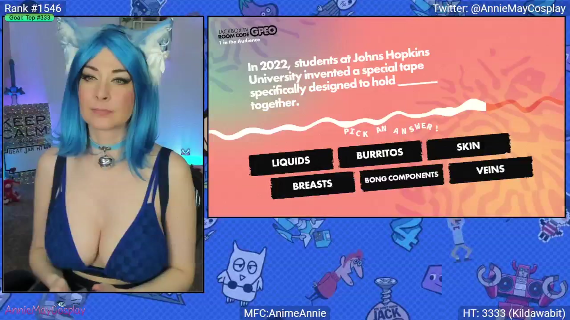 Gallery image thumbnail from AnimeAnnie's myfreecams stream on, 01/05/2025, 04:20 image 9 of 20