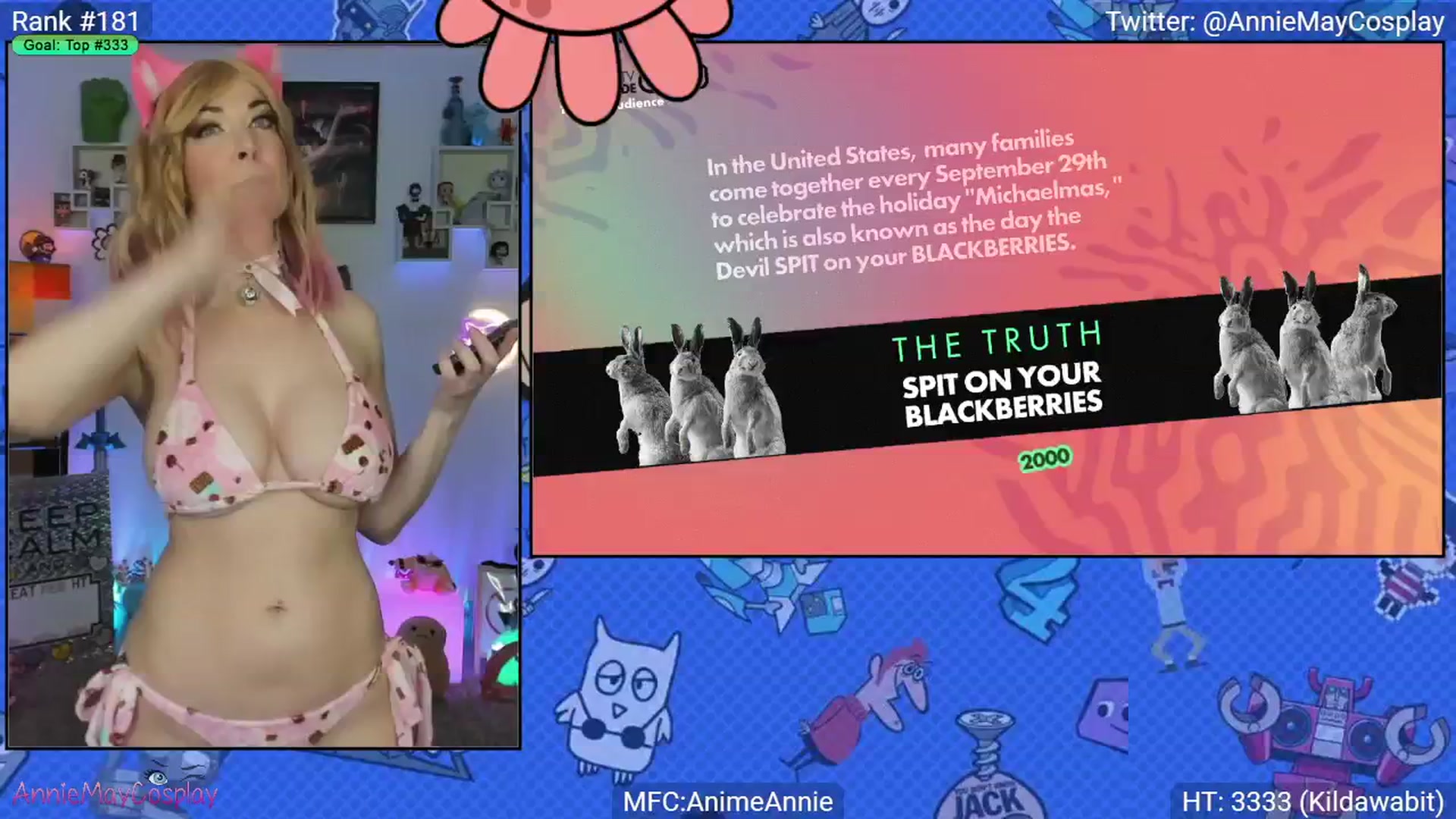 Gallery image thumbnail from AnimeAnnie's myfreecams stream on, 02/02/2025, 04:30 image 15 of 20