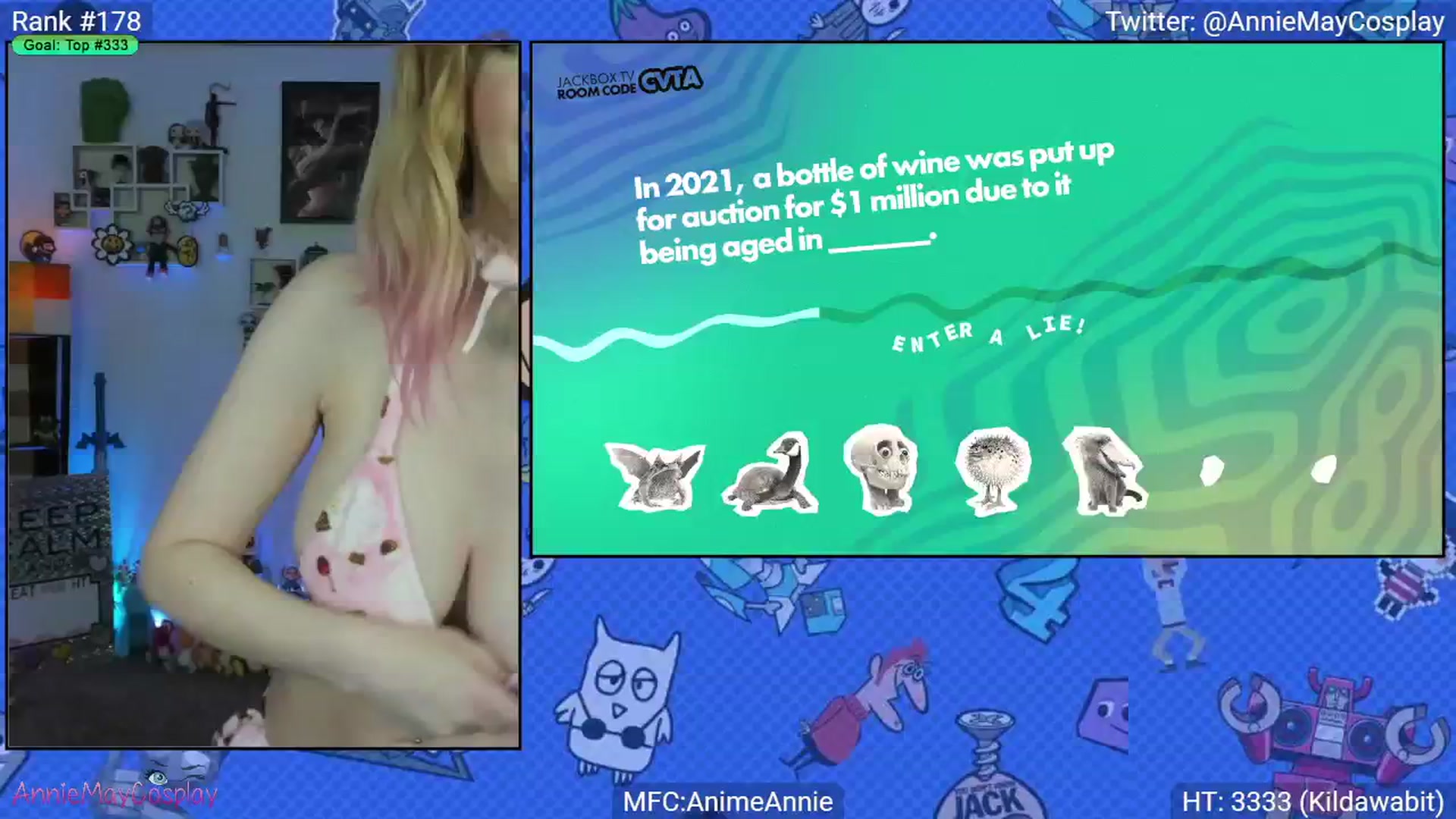 Gallery image thumbnail from AnimeAnnie's myfreecams stream on, 02/02/2025, 04:30 image 18 of 20