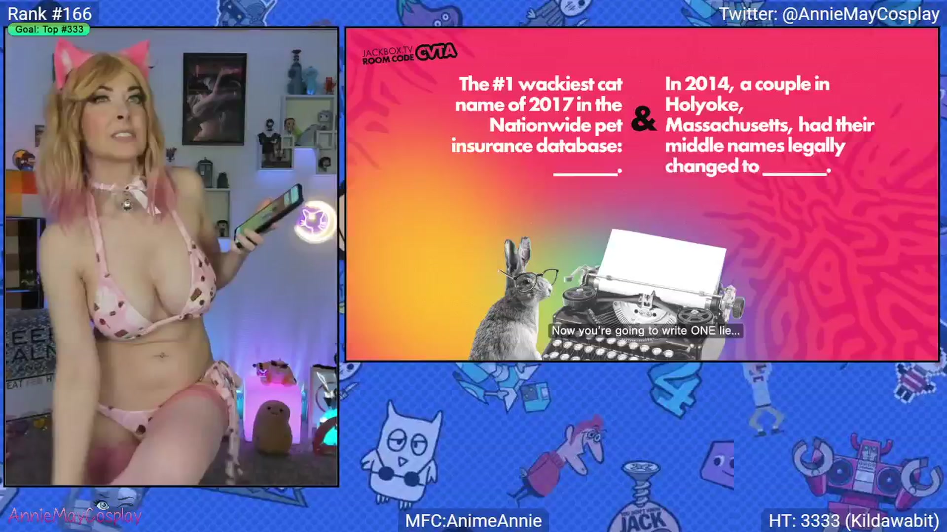 Gallery image thumbnail from AnimeAnnie's myfreecams stream on, 02/02/2025, 04:30 image 20 of 20