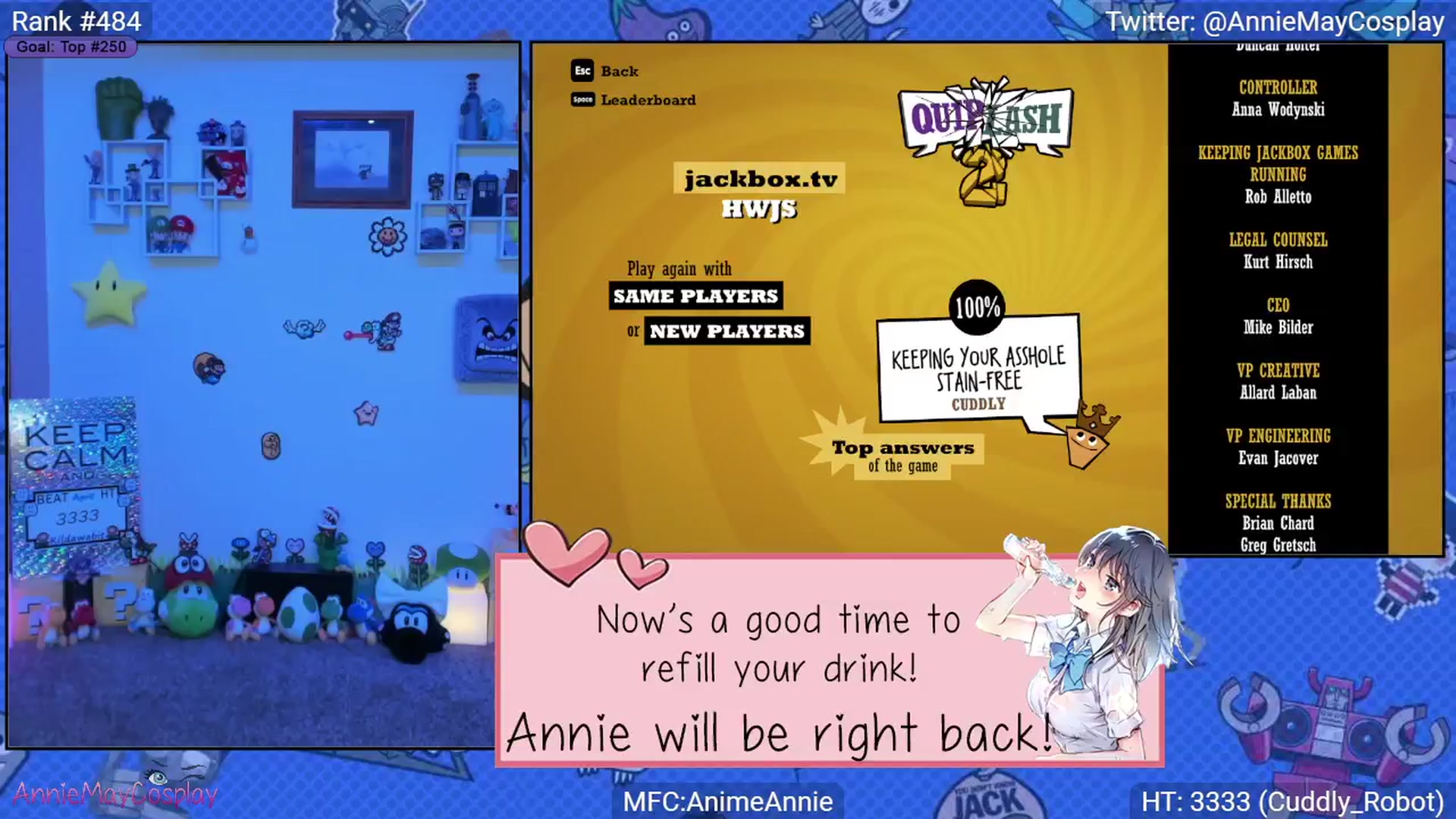 Gallery image thumbnail from AnimeAnnie's myfreecams stream on, 04/06/2025, 02:39 image 12 of 20