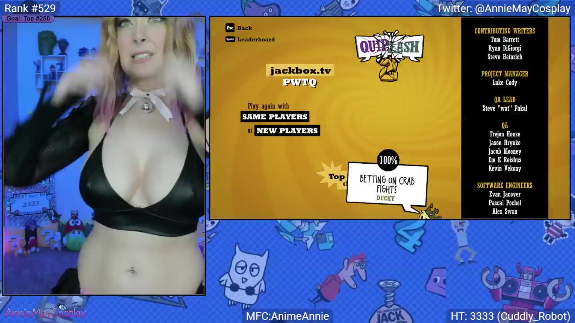 Gallery image thumbnail from AnimeAnnie's myfreecams stream on, 04/06/2025, 02:39 image 8 of 20