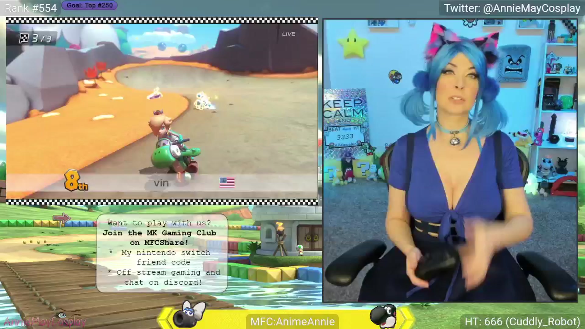 Gallery image thumbnail from AnimeAnnie's myfreecams stream on, 04/20/2025, 01:18 image 6 of 20