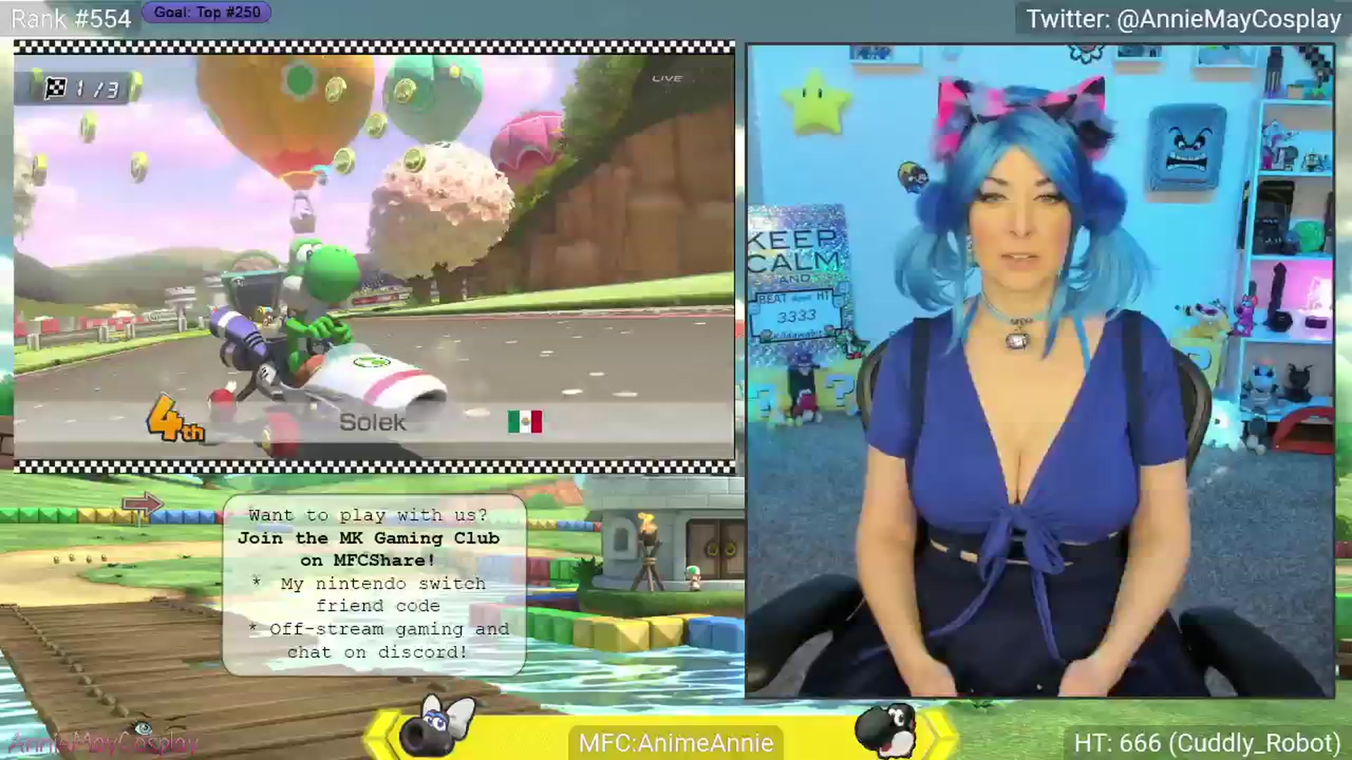 Gallery image thumbnail from AnimeAnnie's myfreecams stream on, 04/20/2025, 01:18 image 7 of 20