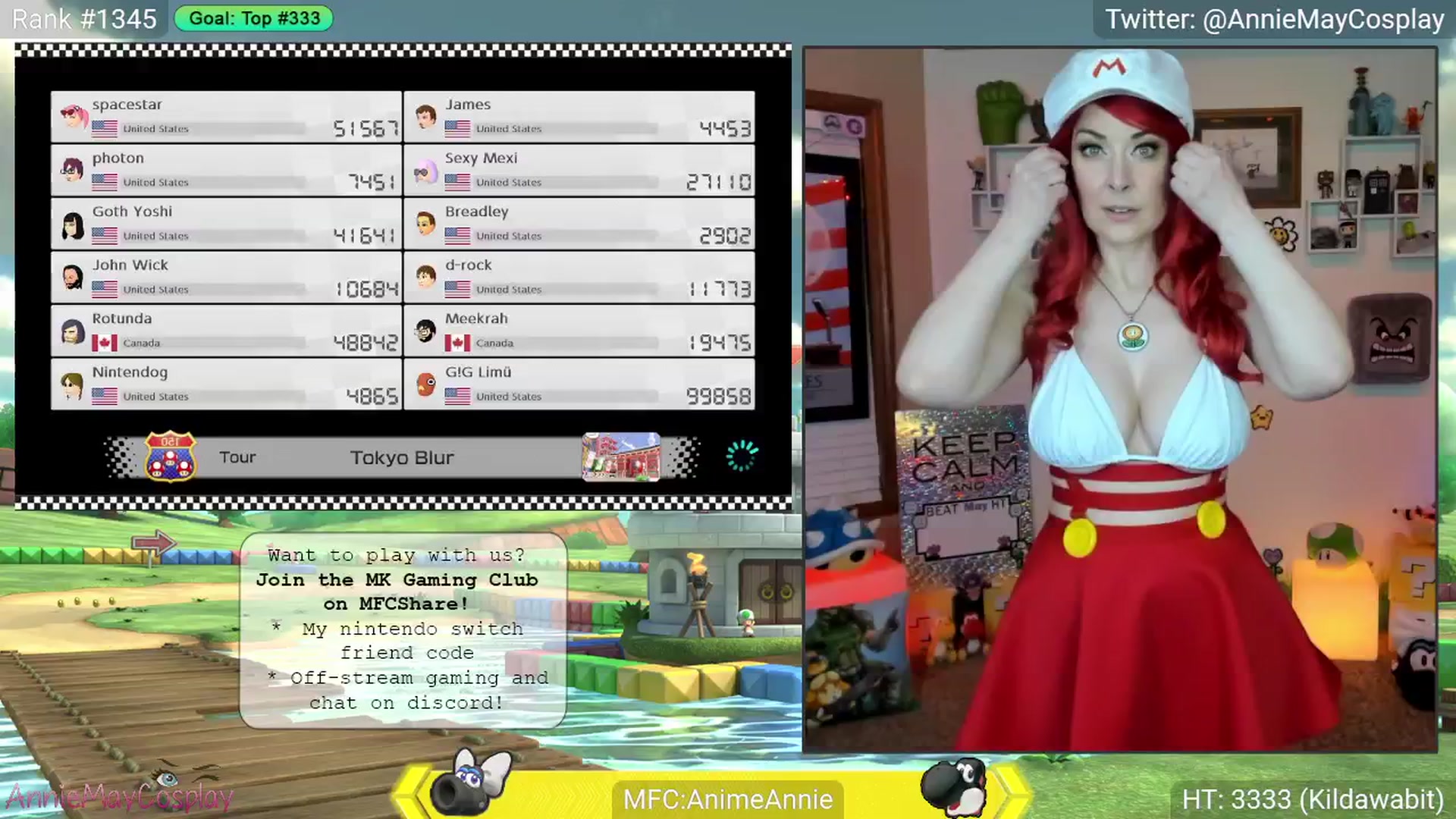 Gallery image thumbnail from AnimeAnnie's myfreecams stream on, 05/06/2025, 02:37 image 16 of 20