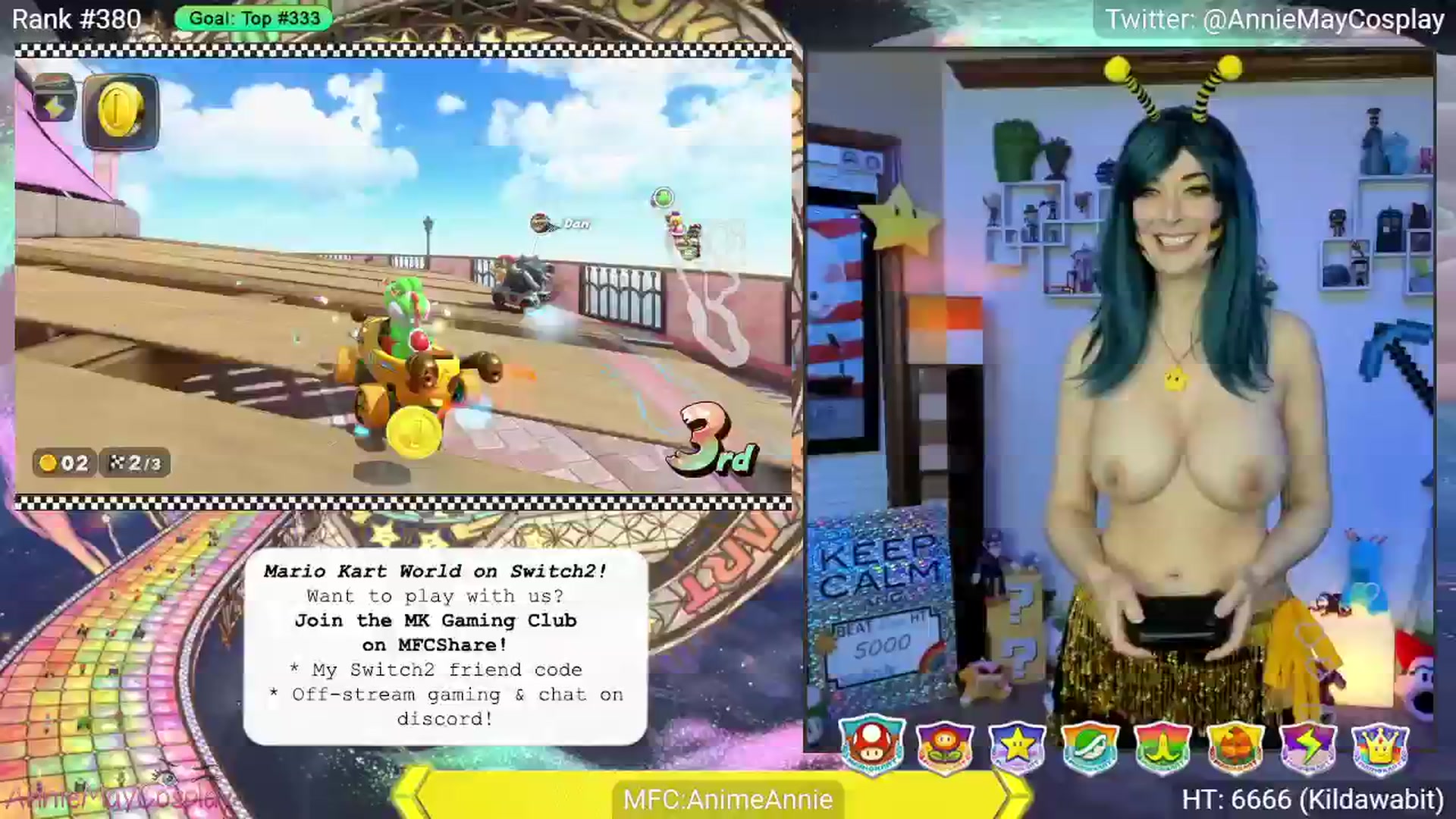 Gallery image thumbnail from AnimeAnnie's myfreecams stream on, 06/10/2025, 03:21 image 18 of 20