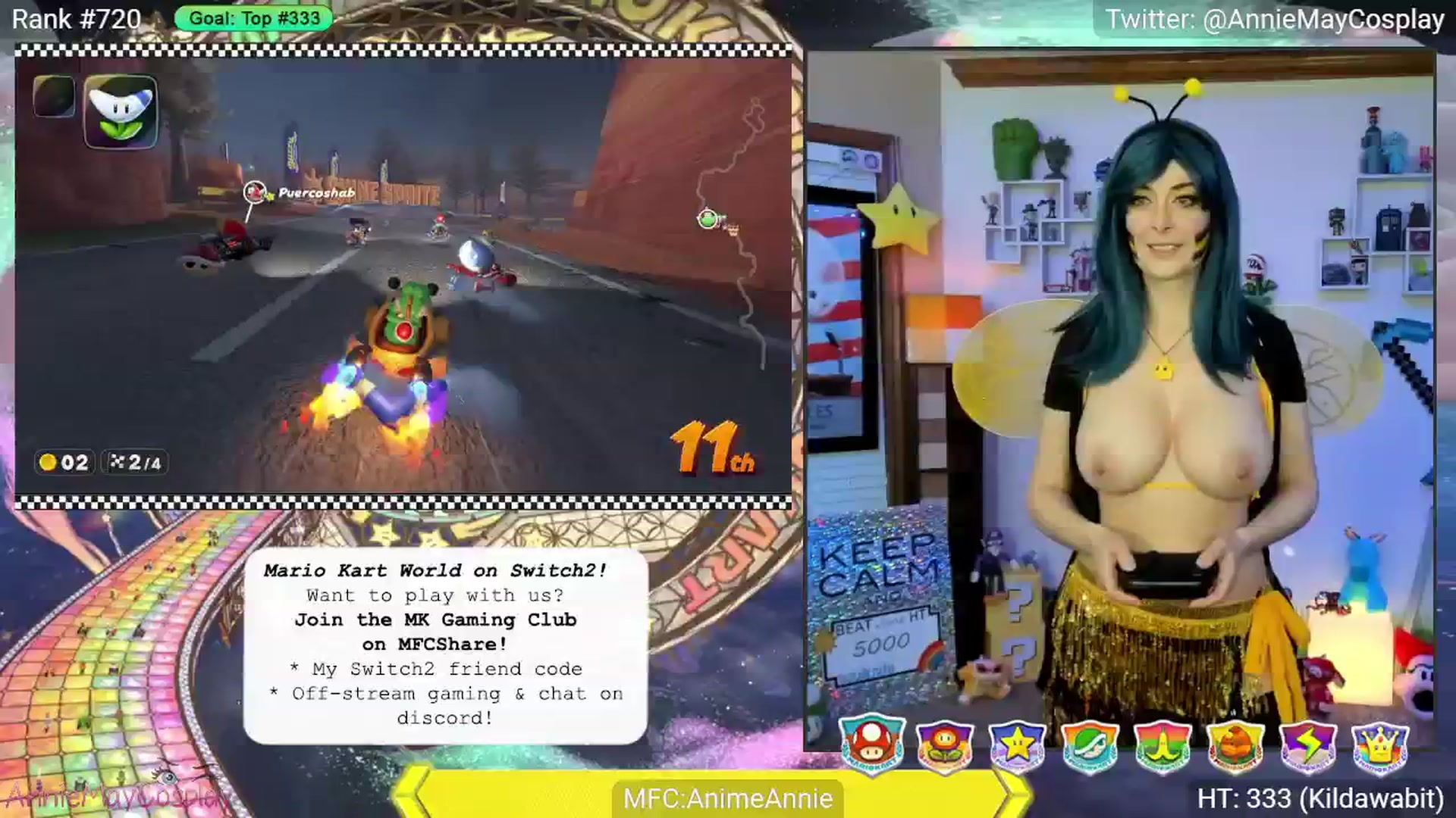 Gallery image thumbnail from AnimeAnnie's myfreecams stream on, 06/10/2025, 03:21 image 6 of 20