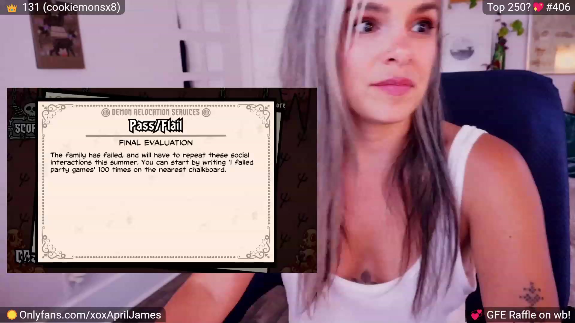 Gallery image thumbnail from AprilJames's myfreecams stream on, 07/13/2023, 24:05 image 2 of 20