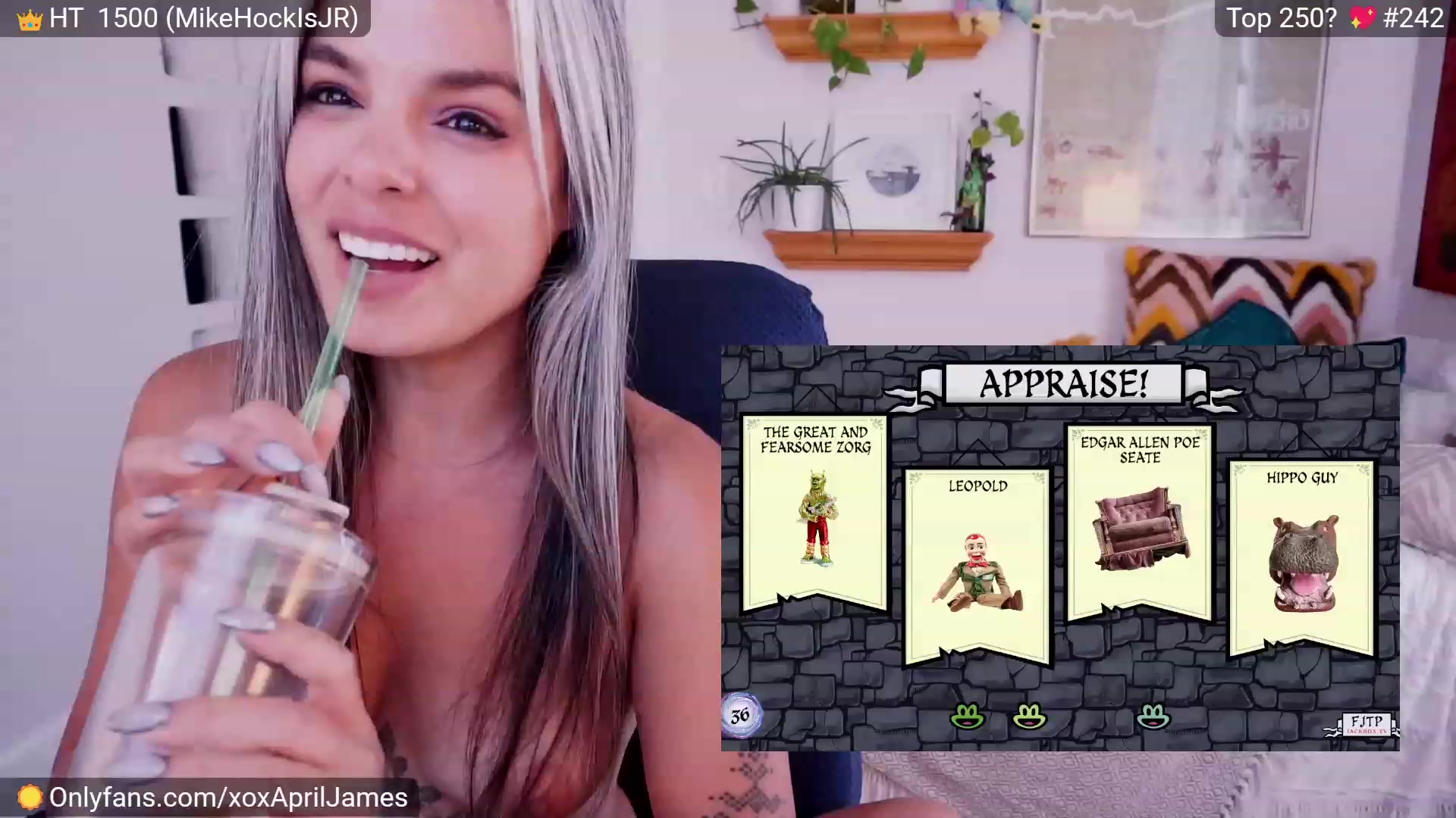 Gallery image thumbnail from AprilJames's myfreecams stream on, 07/22/2023, 20:21 image 4 of 20