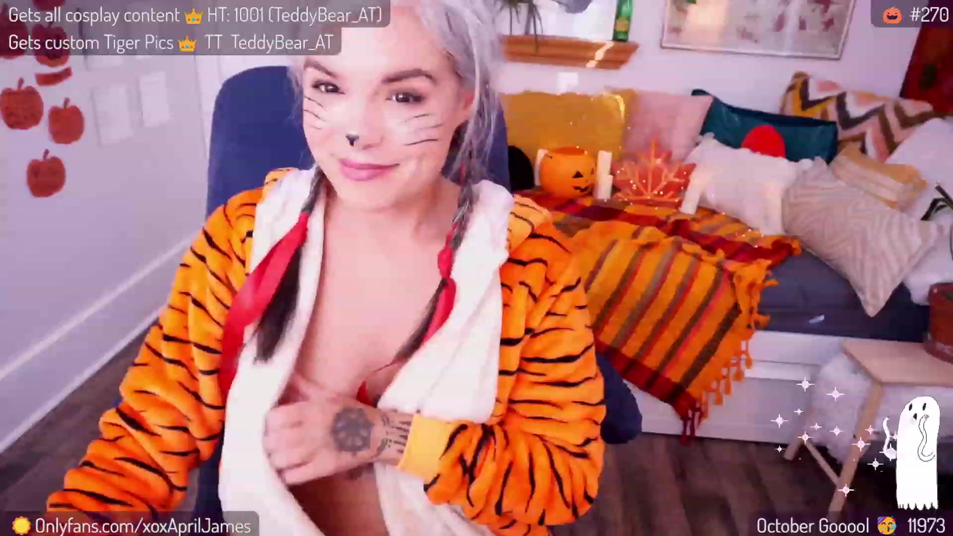Gallery image thumbnail from AprilJames's myfreecams stream on, 10/31/2023, 21:48 image 1 of 20