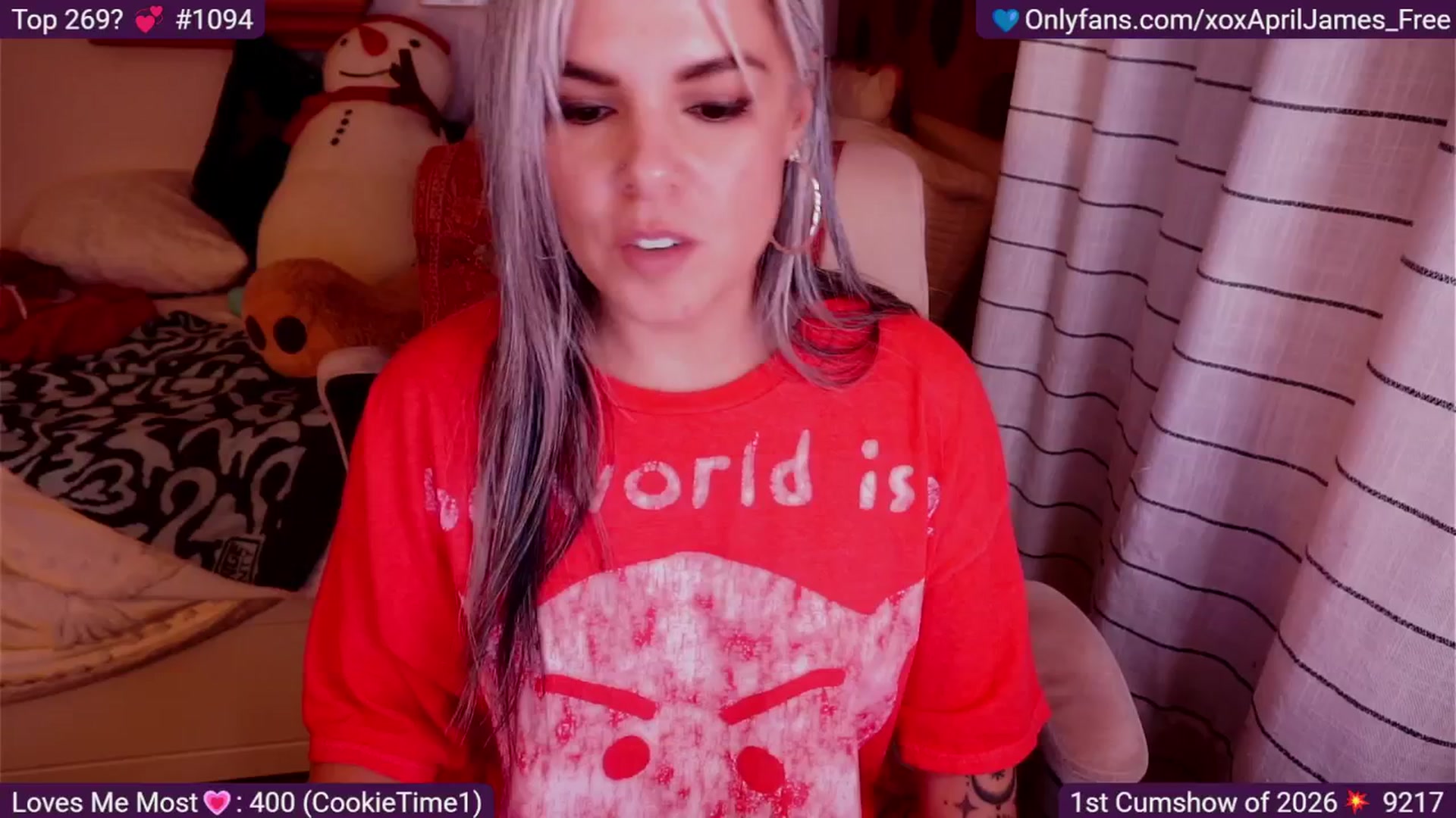 Gallery image thumbnail from AprilJames's myfreecams stream on, 01/03/2026, 01:06 image 5 of 20