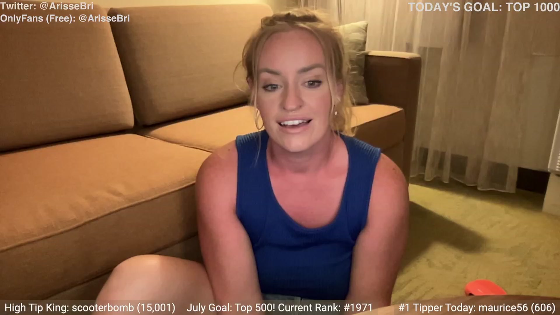Gallery image thumbnail from ArisseBri's myfreecams stream on, 07/05/2023, 06:37 image 11 of 20
