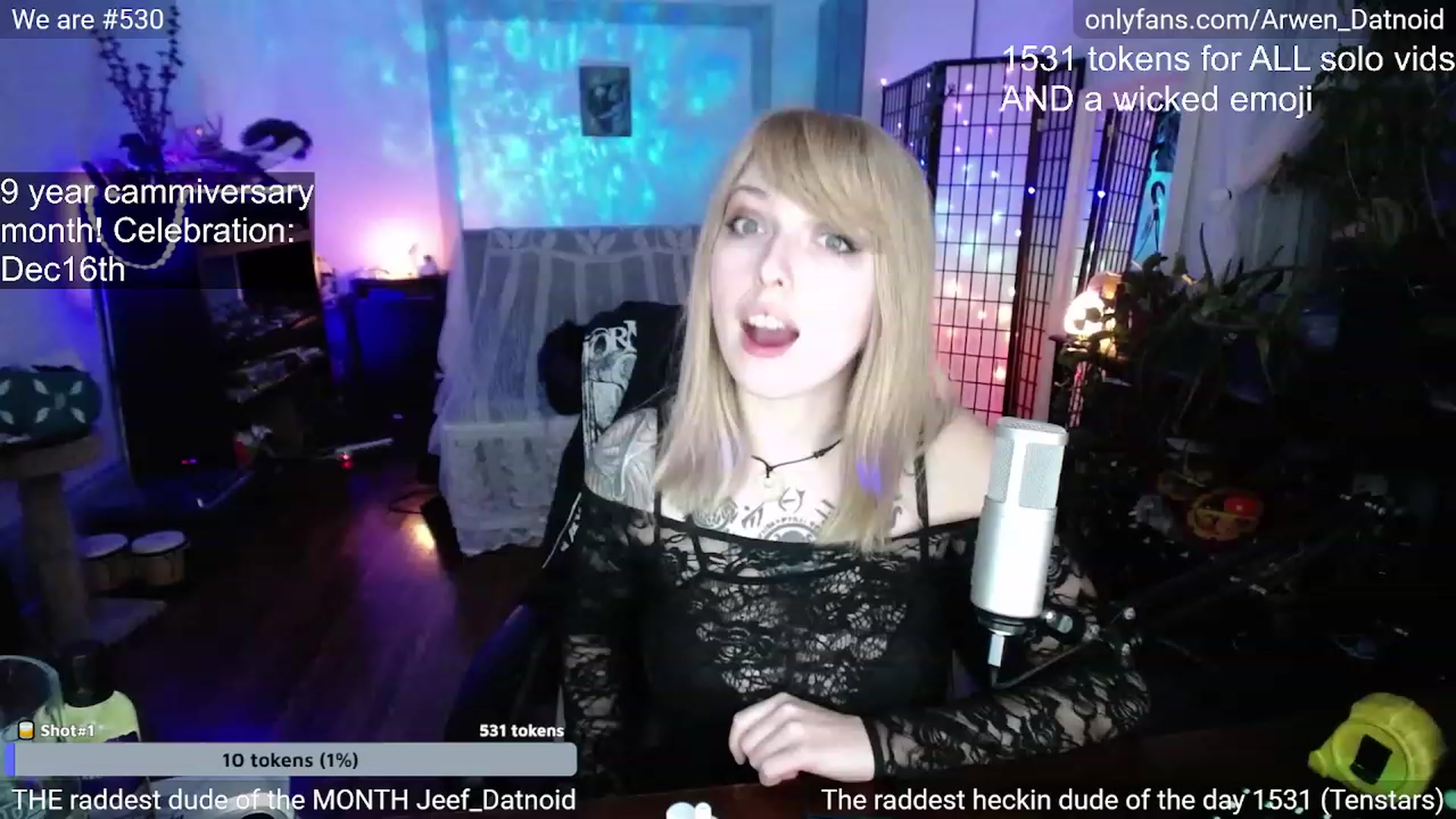 Gallery image thumbnail from Arwen_Datnoid's myfreecams stream on, 12/10/2022, 06:26 image 6 of 20