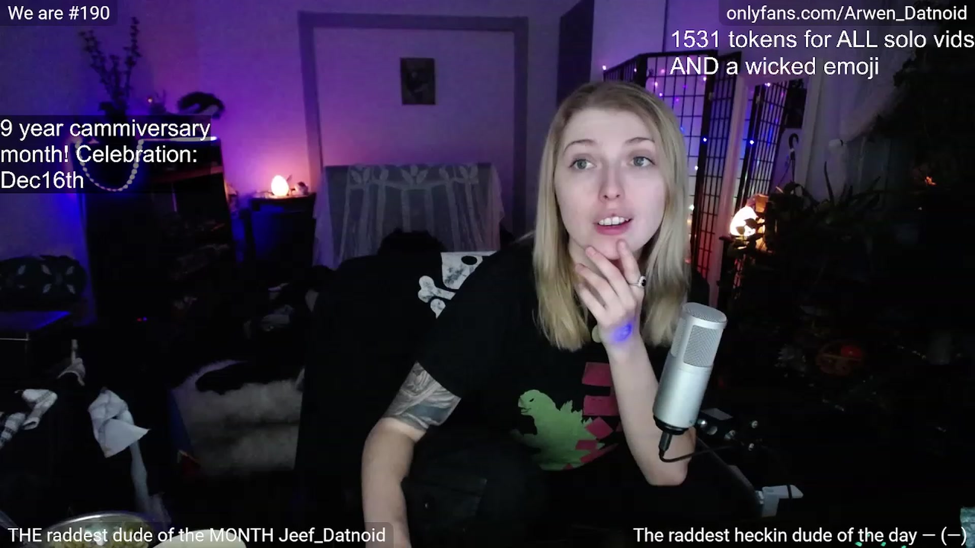 Gallery image thumbnail from Arwen_Datnoid's myfreecams stream on, 12/12/2022, 03:24 image 3 of 20