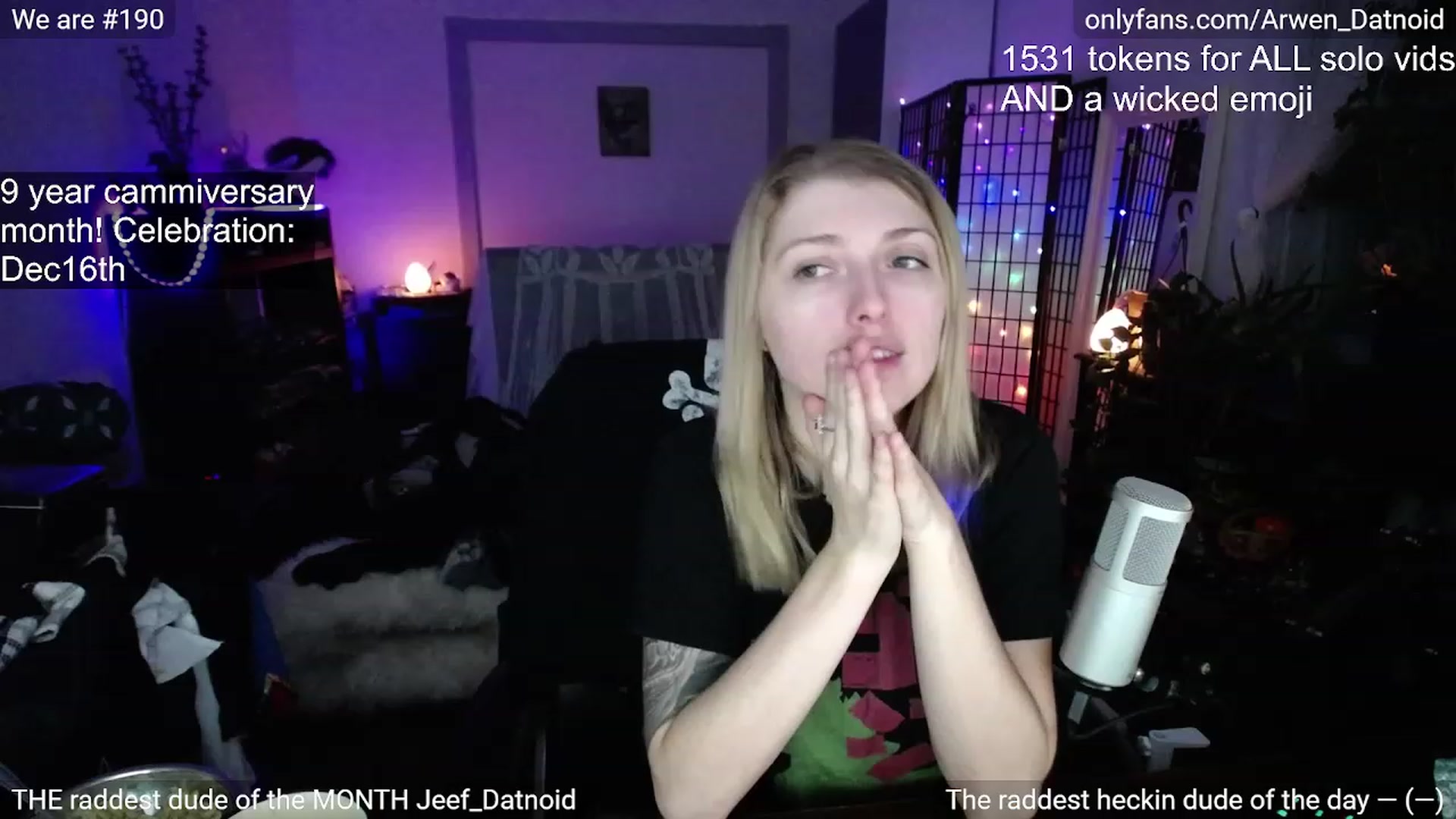 Gallery image thumbnail from Arwen_Datnoid's myfreecams stream on, 12/12/2022, 03:24 image 1 of 20