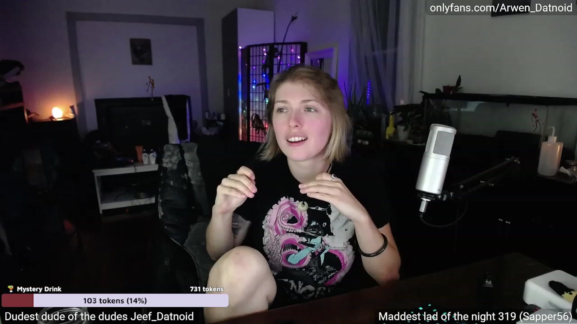 Gallery image thumbnail from Arwen_Datnoid's myfreecams stream on, 08/25/2023, 04:13 image 5 of 20