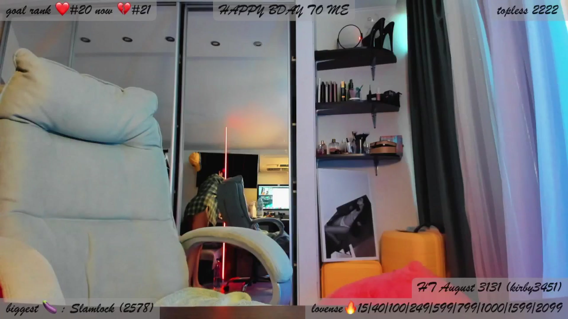 Gallery image thumbnail from BDayYaga's myfreecams stream on, 08/21/2025, 06:19 image 20 of 20