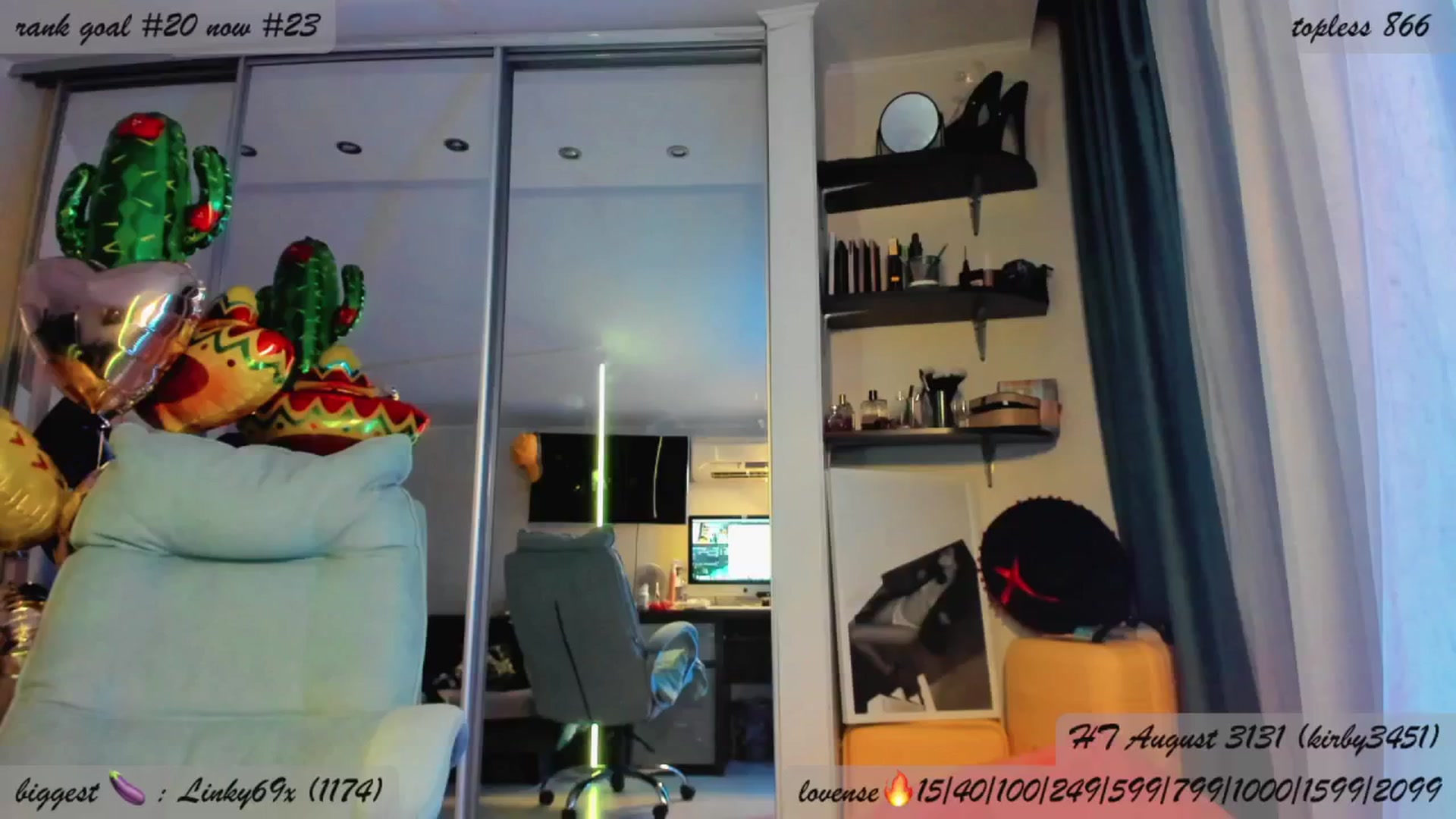 Gallery image thumbnail from BDayYaga's myfreecams stream on, 08/23/2025, 02:50 image 1 of 20