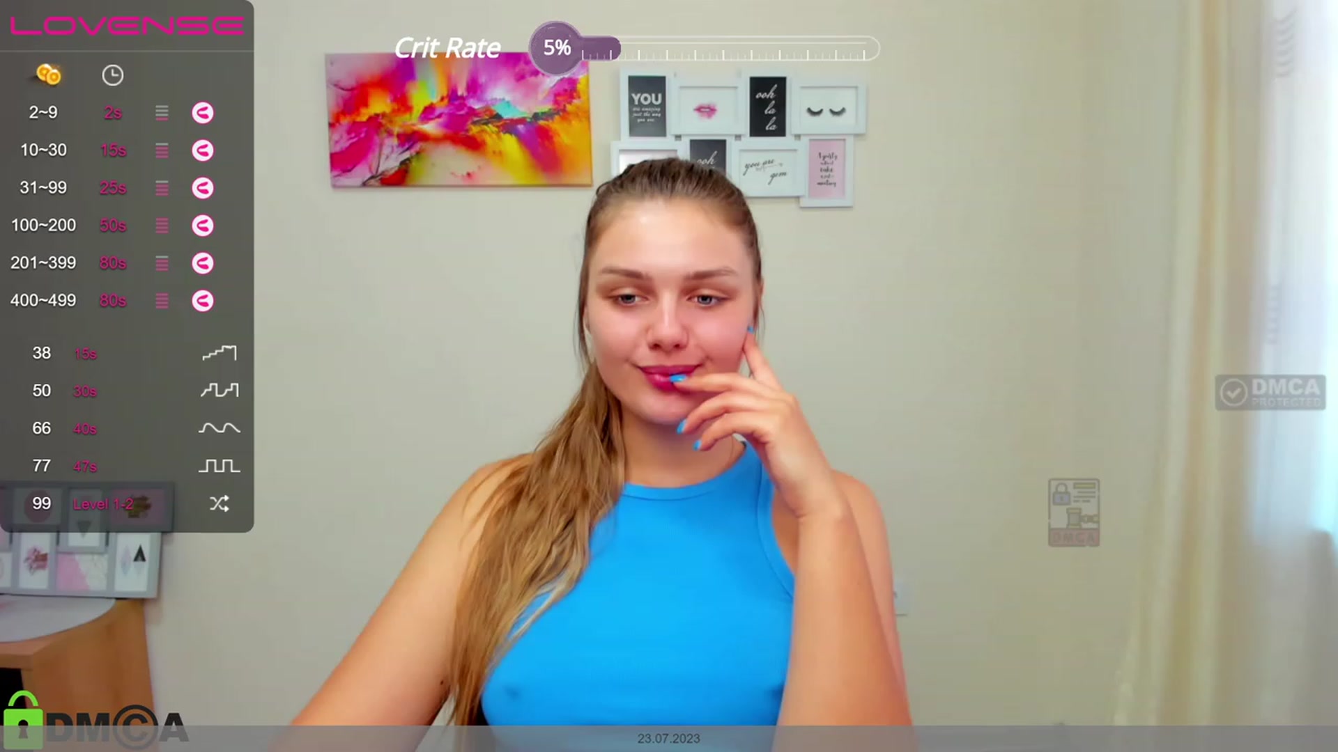 Gallery image thumbnail from Babe_golden's myfreecams stream on, 07/23/2023, 08:40 image 12 of 20