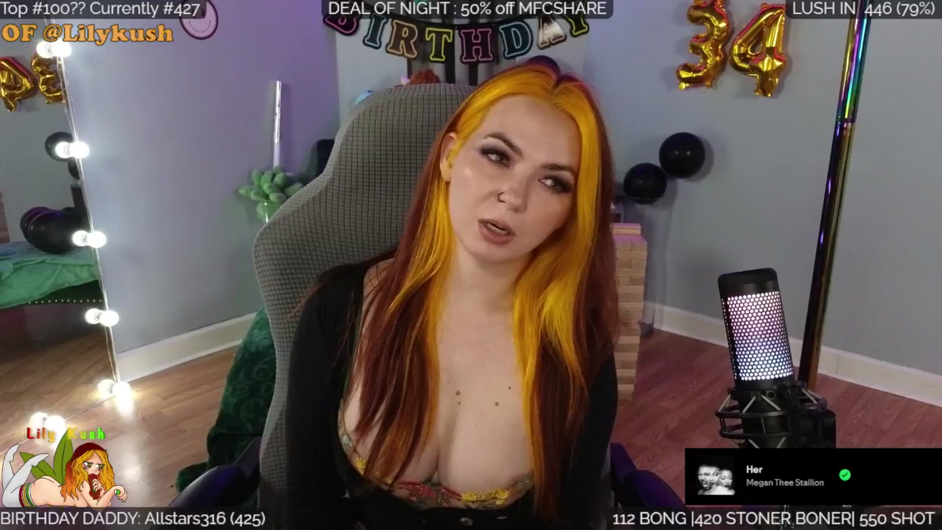 Gallery image thumbnail from BdayLilyKush's myfreecams stream on, 11/29/2025, 05:45 image 8 of 20