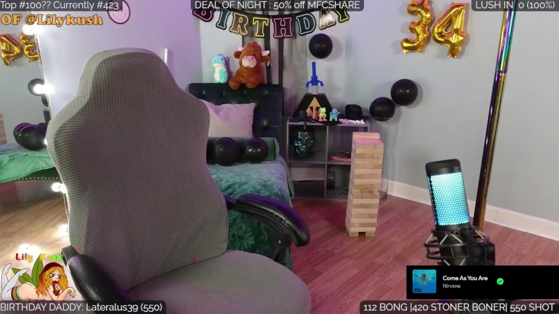 Gallery image thumbnail from BdayLilyKush's myfreecams stream on, 11/29/2025, 05:45 image 16 of 20