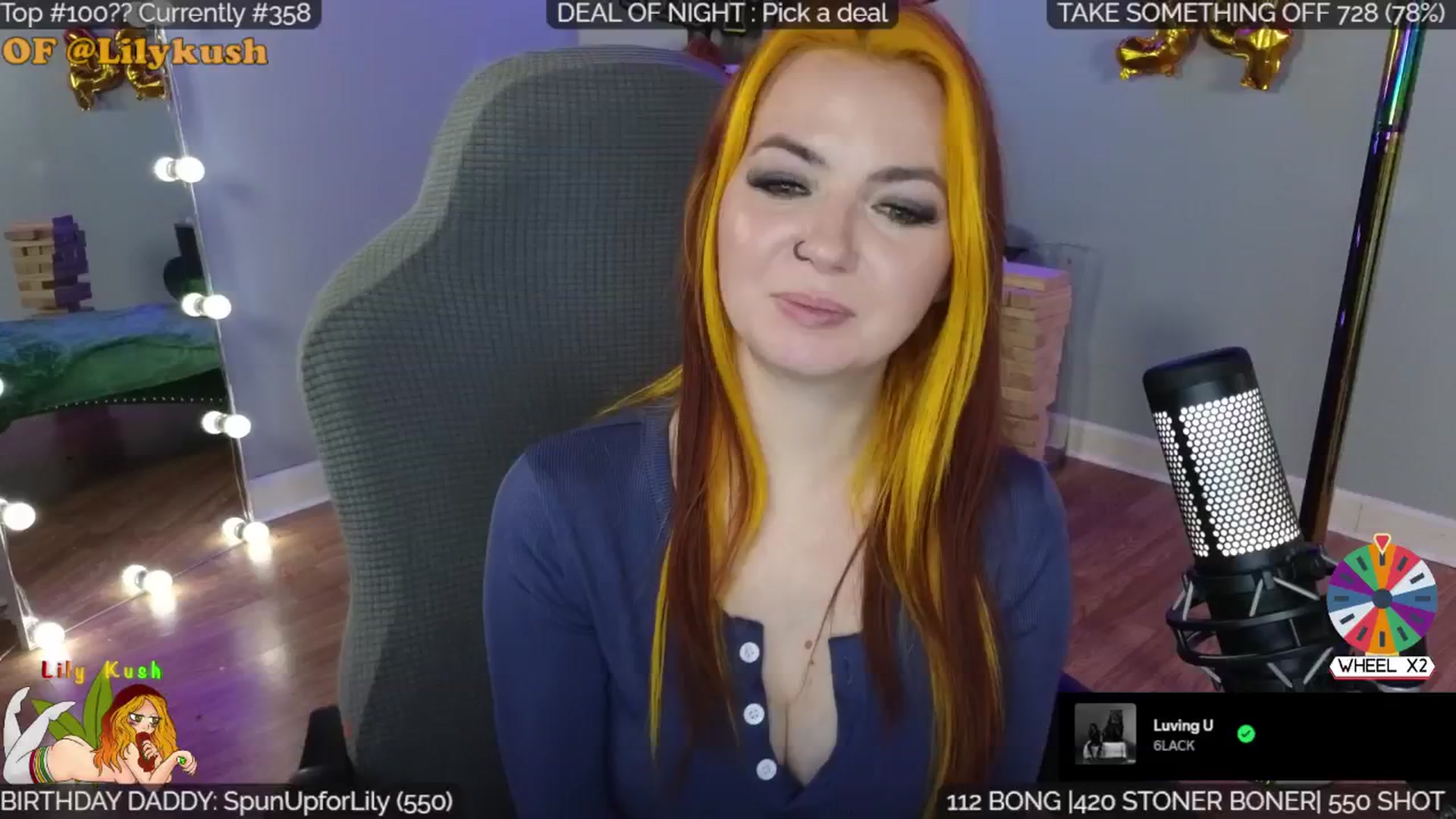 Gallery image thumbnail from BdayLilyKush's myfreecams stream on, 12/01/2025, 24:08 image 6 of 20