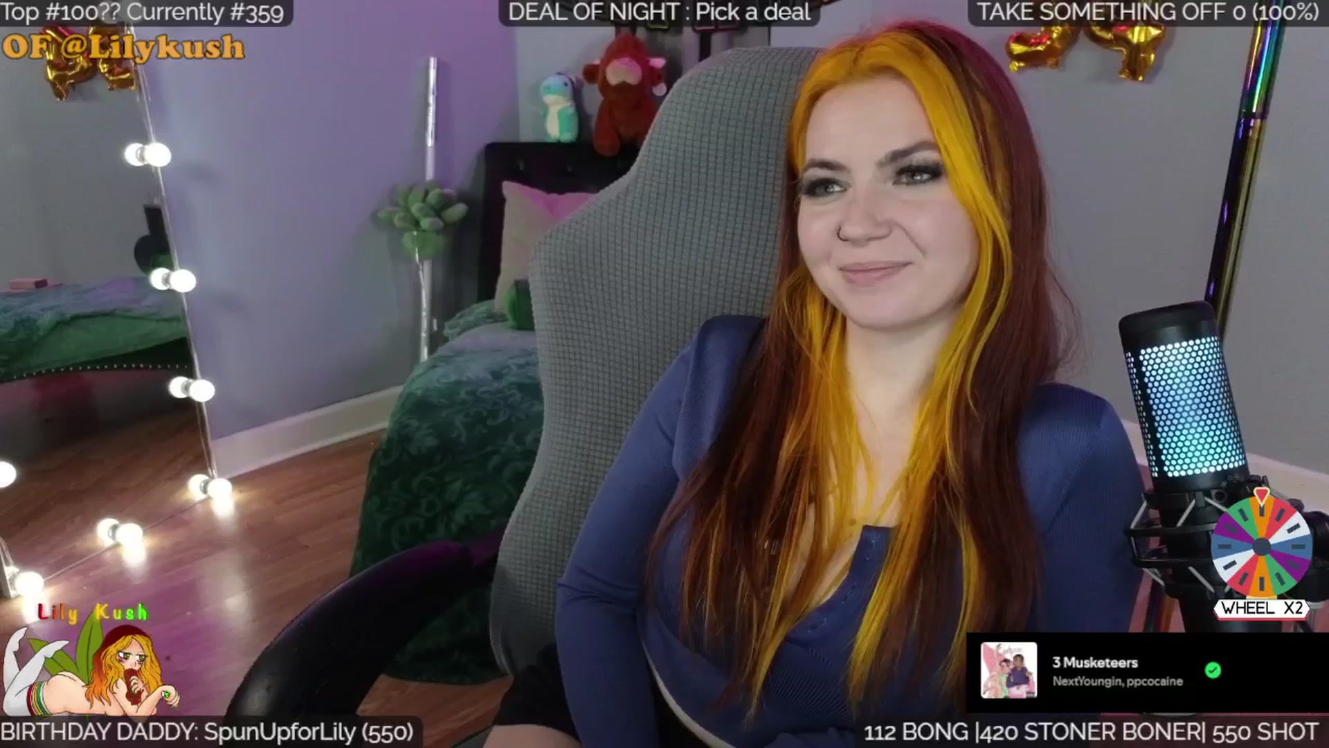 Gallery image thumbnail from BdayLilyKush's myfreecams stream on, 12/01/2025, 24:08 image 13 of 20
