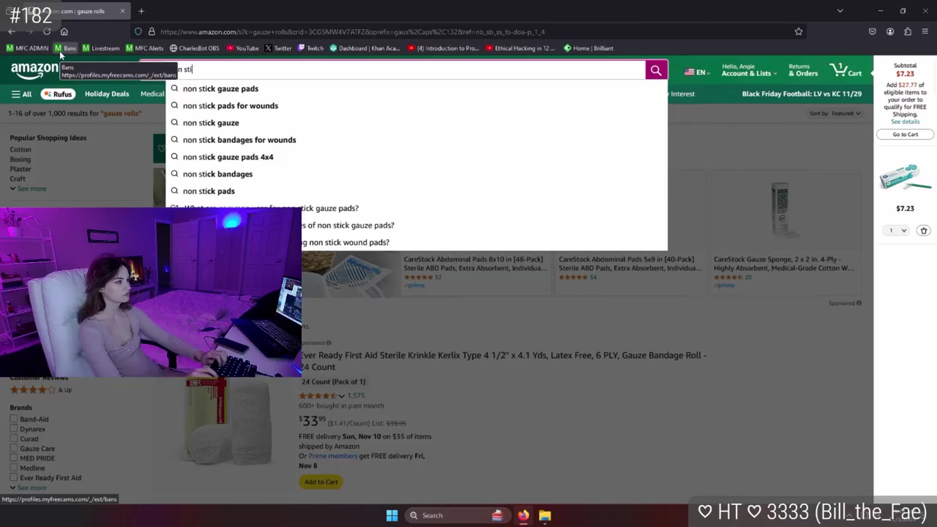 Gallery image thumbnail from BillsBabyMama's myfreecams stream on, 11/05/2024, 08:54 image 2 of 20
