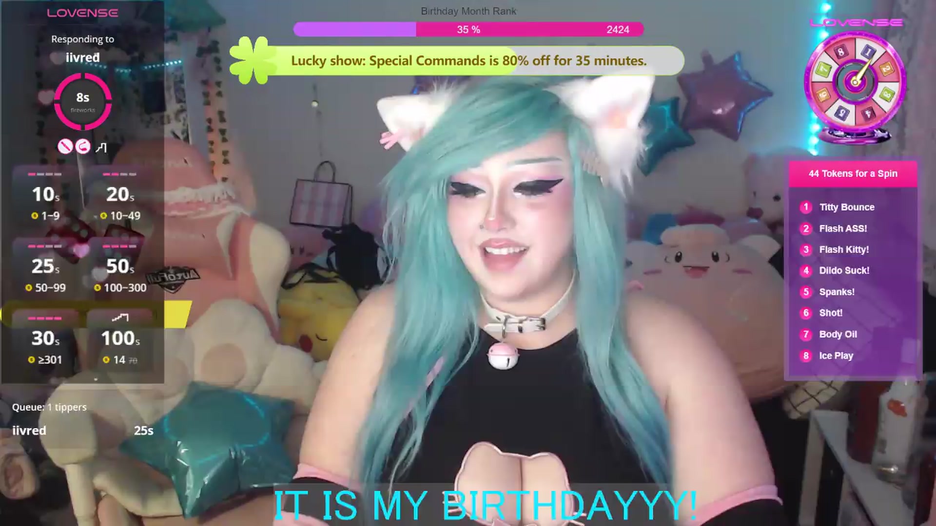 Gallery image thumbnail from BirthdayBouncyyy's myfreecams stream on, 08/23/2026, 12:39 image 7 of 20