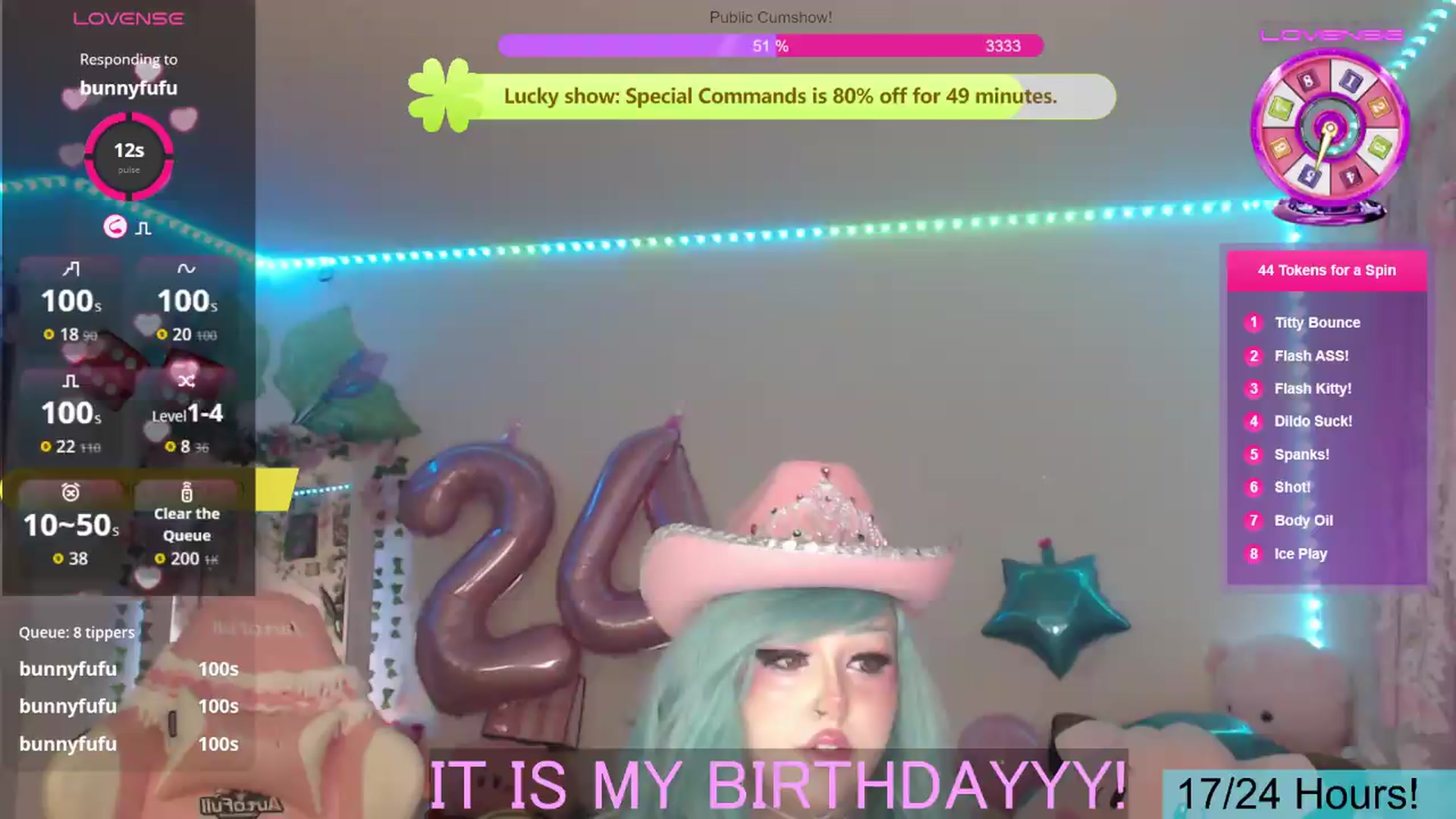 Gallery image thumbnail from BirthdayBouncyyy's myfreecams stream on, 08/24/2026, 04:39 image 16 of 20