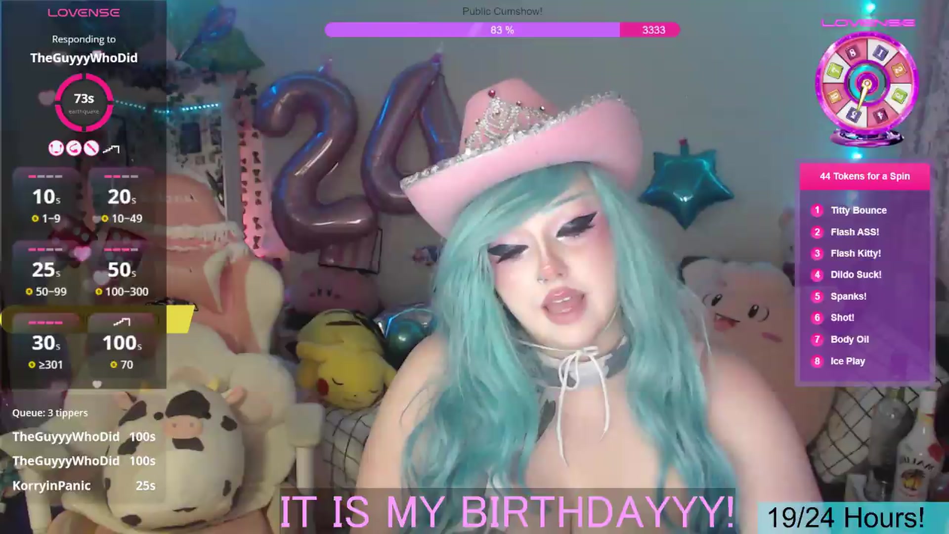 Gallery image thumbnail from BirthdayBouncyyy's myfreecams stream on, 08/24/2026, 04:39 image 20 of 20