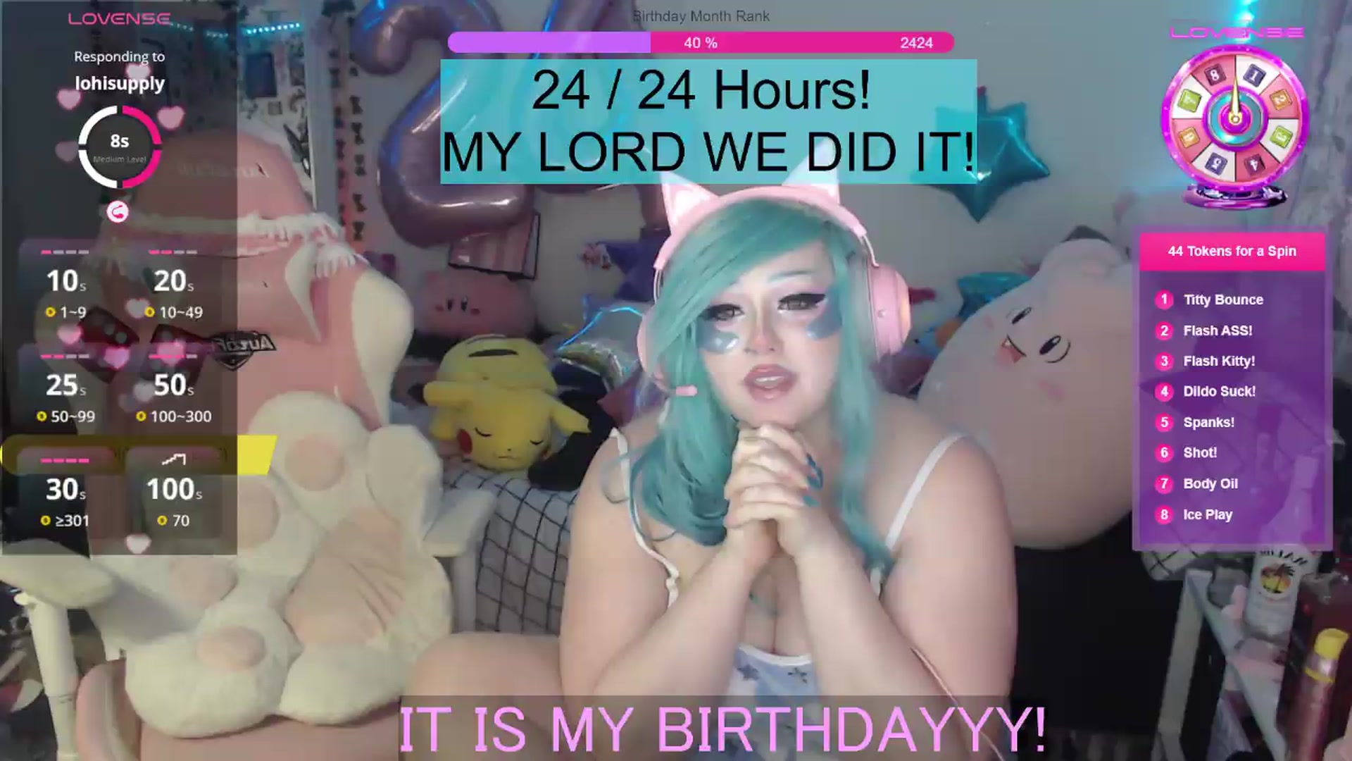 Gallery image thumbnail from BirthdayBouncyyy's myfreecams stream on, 08/24/2026, 08:45 image 10 of 20