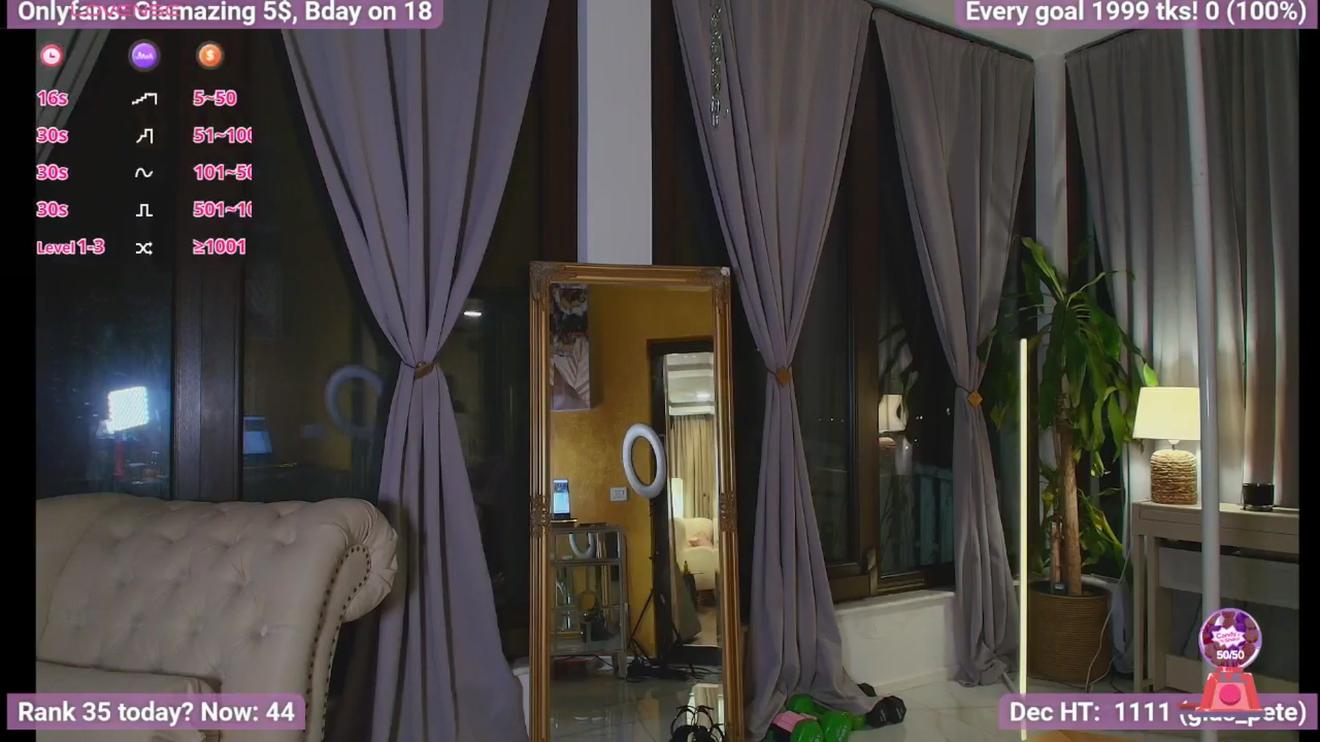 Gallery image thumbnail from BirthdayGia's myfreecams stream on, 12/05/2024, 24:03 image 16 of 20