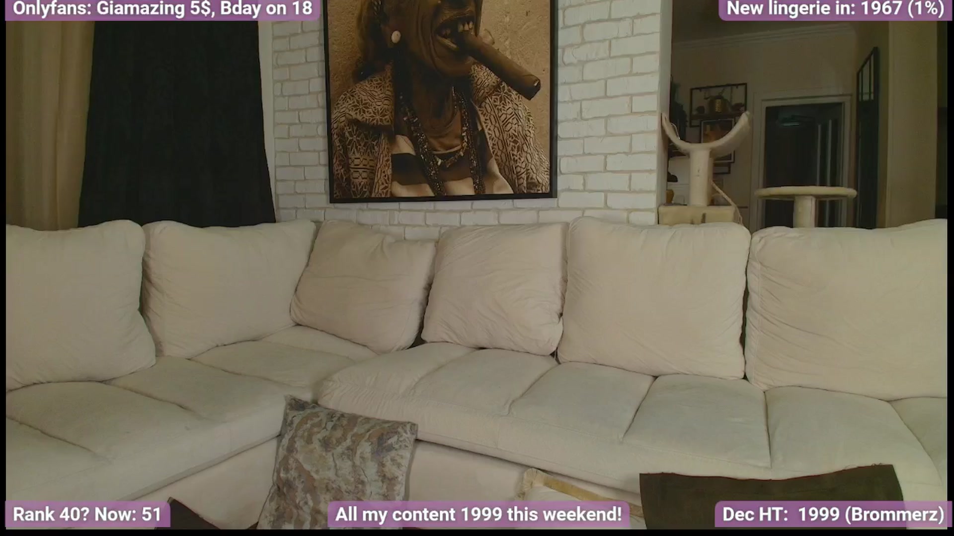 Gallery image thumbnail from BirthdayGia's myfreecams stream on, 12/07/2024, 24:31 image 1 of 20