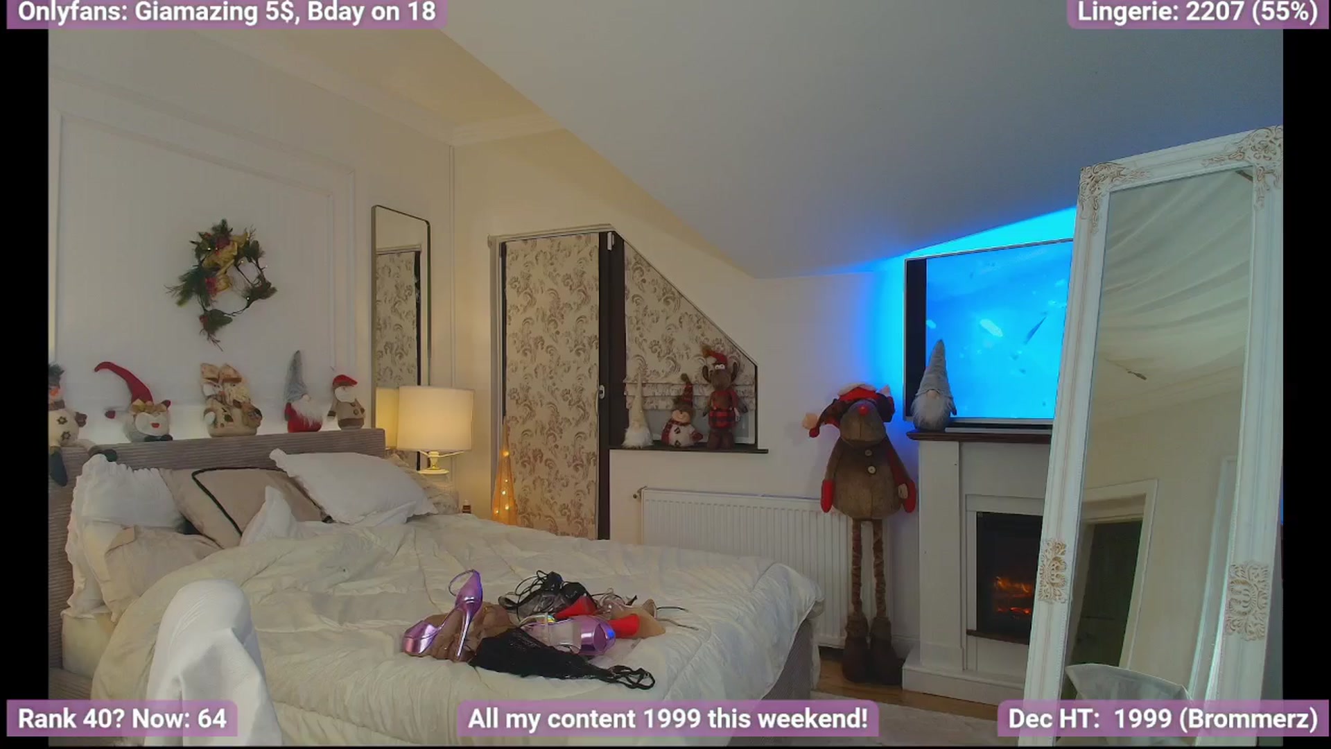 Gallery image thumbnail from BirthdayGia's myfreecams stream on, 12/08/2024, 23:34 image 19 of 20