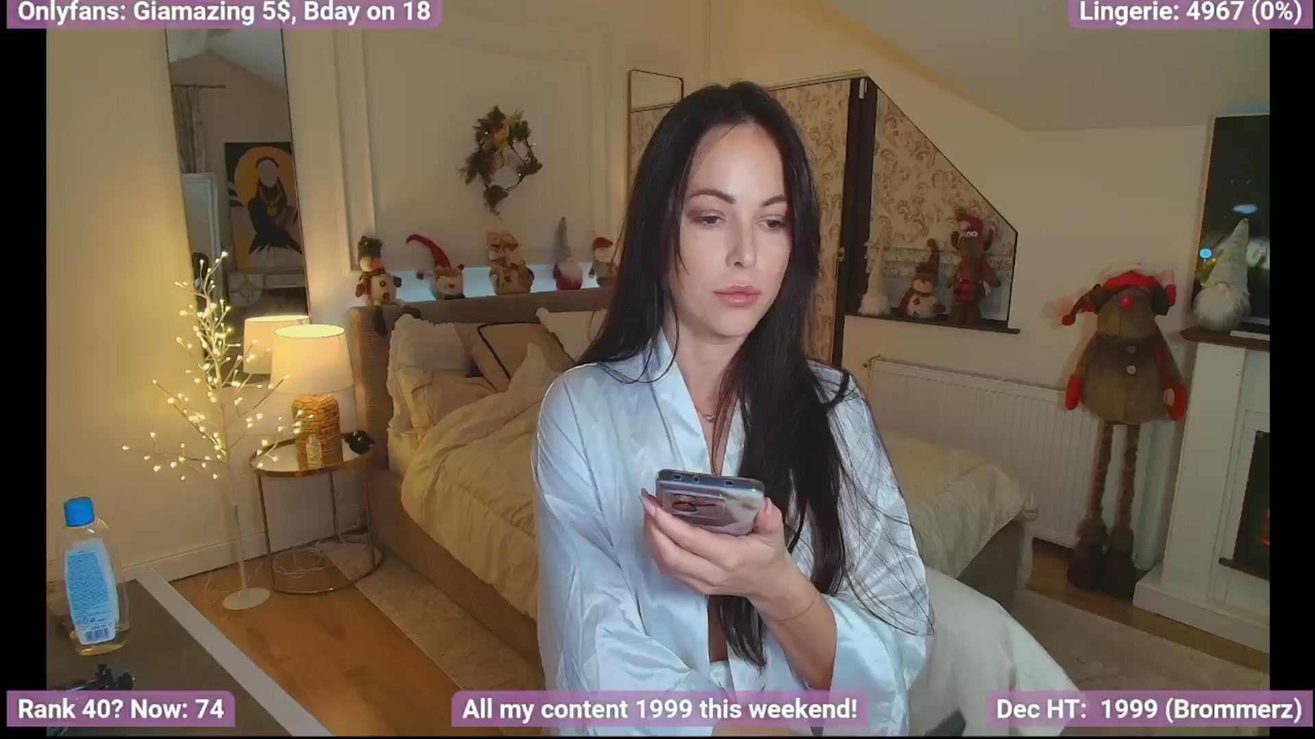 Gallery image thumbnail from BirthdayGia's myfreecams stream on, 12/08/2024, 23:34 image 4 of 20