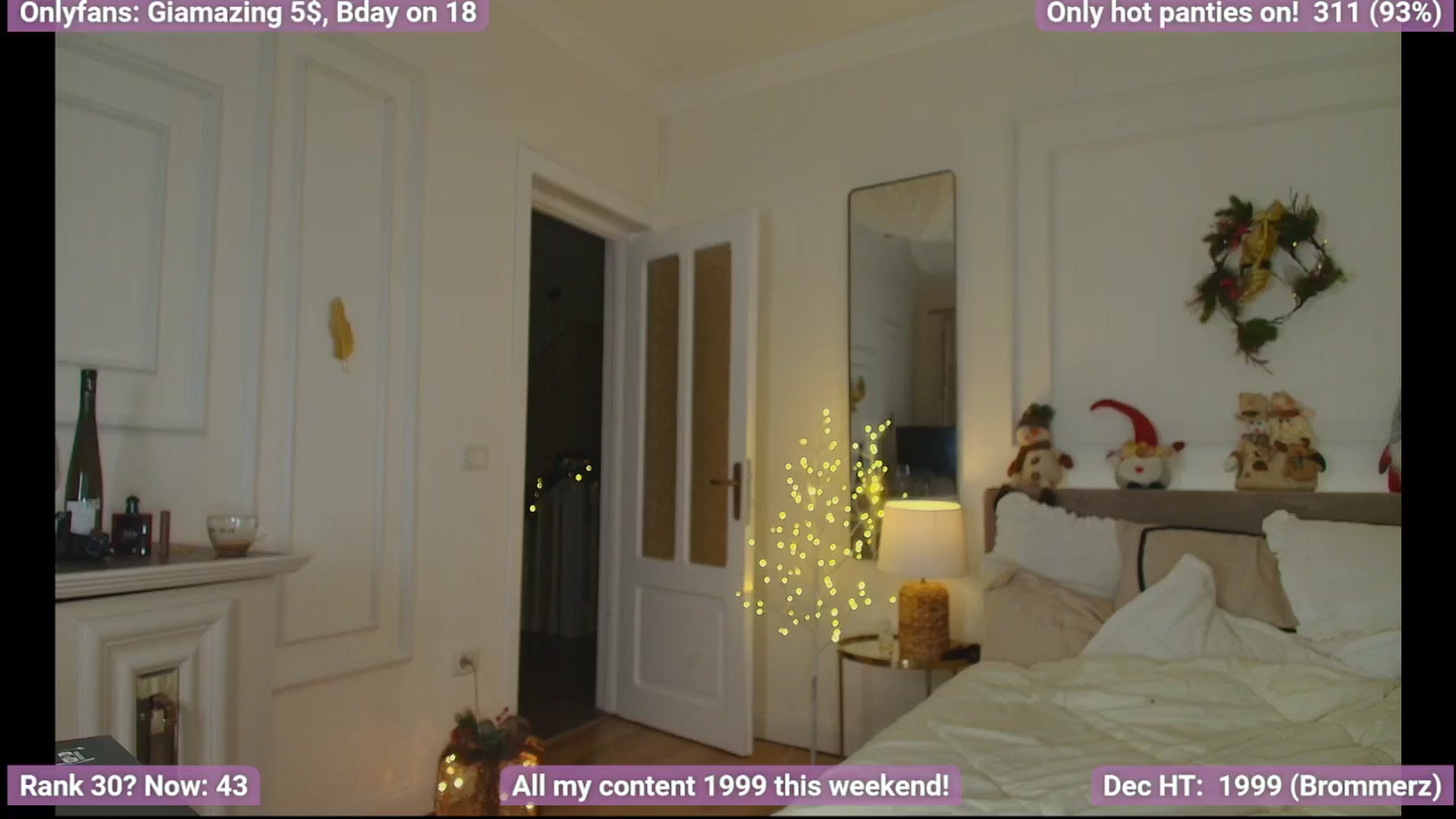 Gallery image thumbnail from BirthdayGia's myfreecams stream on, 12/09/2024, 03:26 image 7 of 20