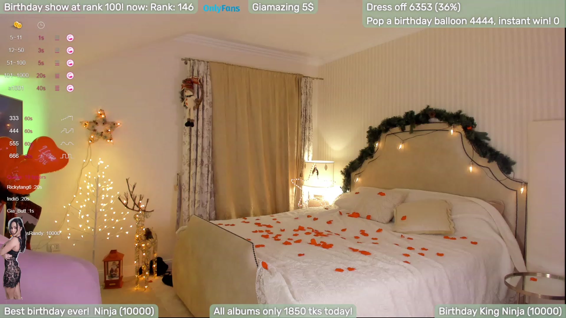 Gallery image thumbnail from BirthdayGia18's myfreecams stream on, 12/18/2022, 22:40 image 9 of 20