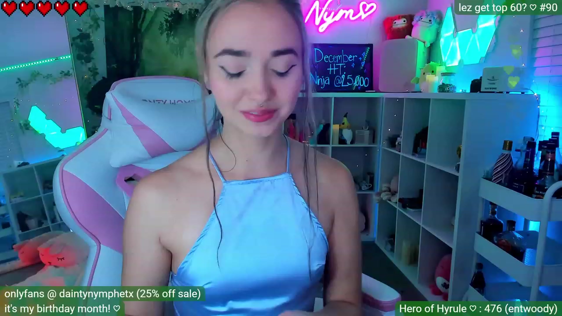 Gallery image thumbnail from BirthdayNym's myfreecams stream on, 12/18/2022, 04:54 image 6 of 20