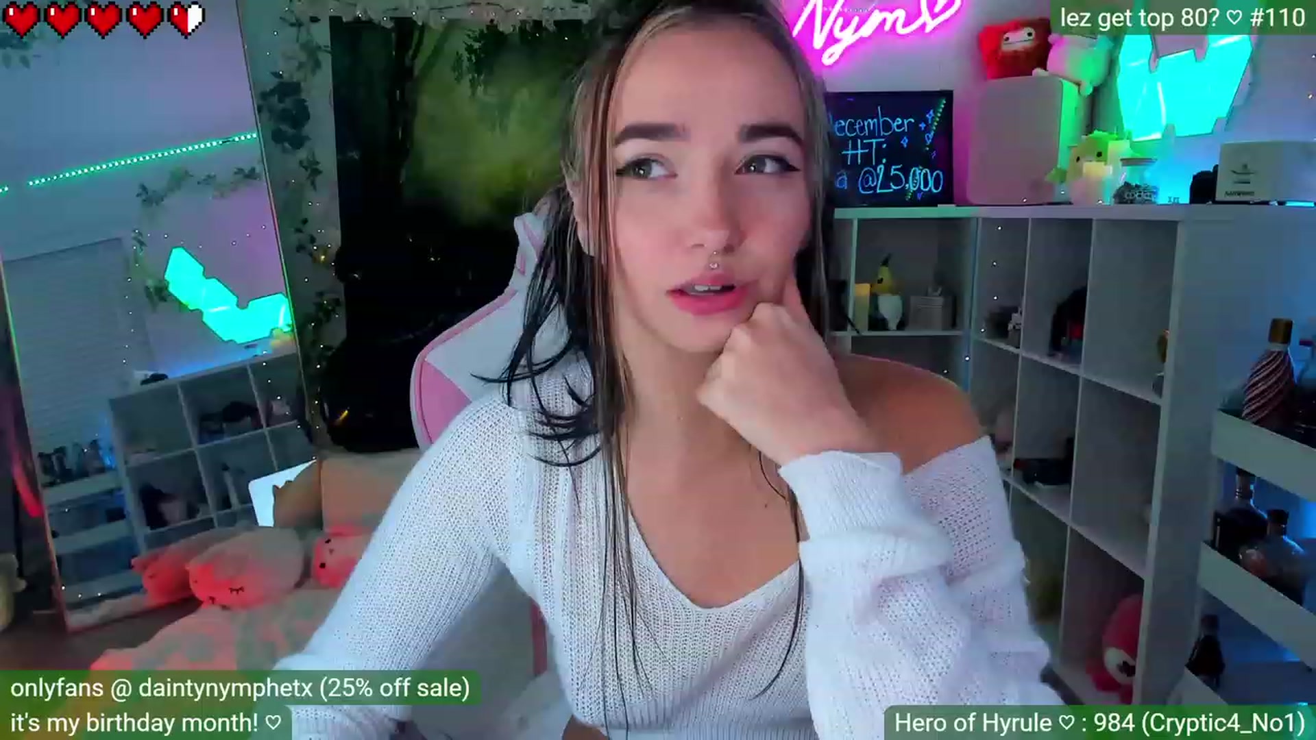 Gallery image thumbnail from BirthdayNym's myfreecams stream on, 12/22/2022, 04:51 image 1 of 20