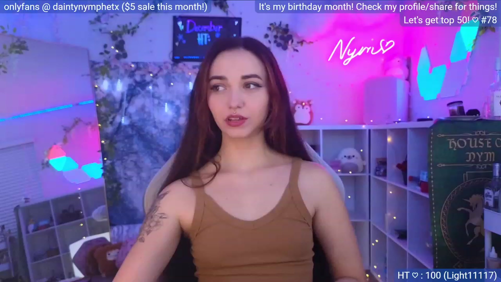 Gallery image thumbnail from BirthdayNym's myfreecams stream on, 12/01/2023, 09:29 image 13 of 20
