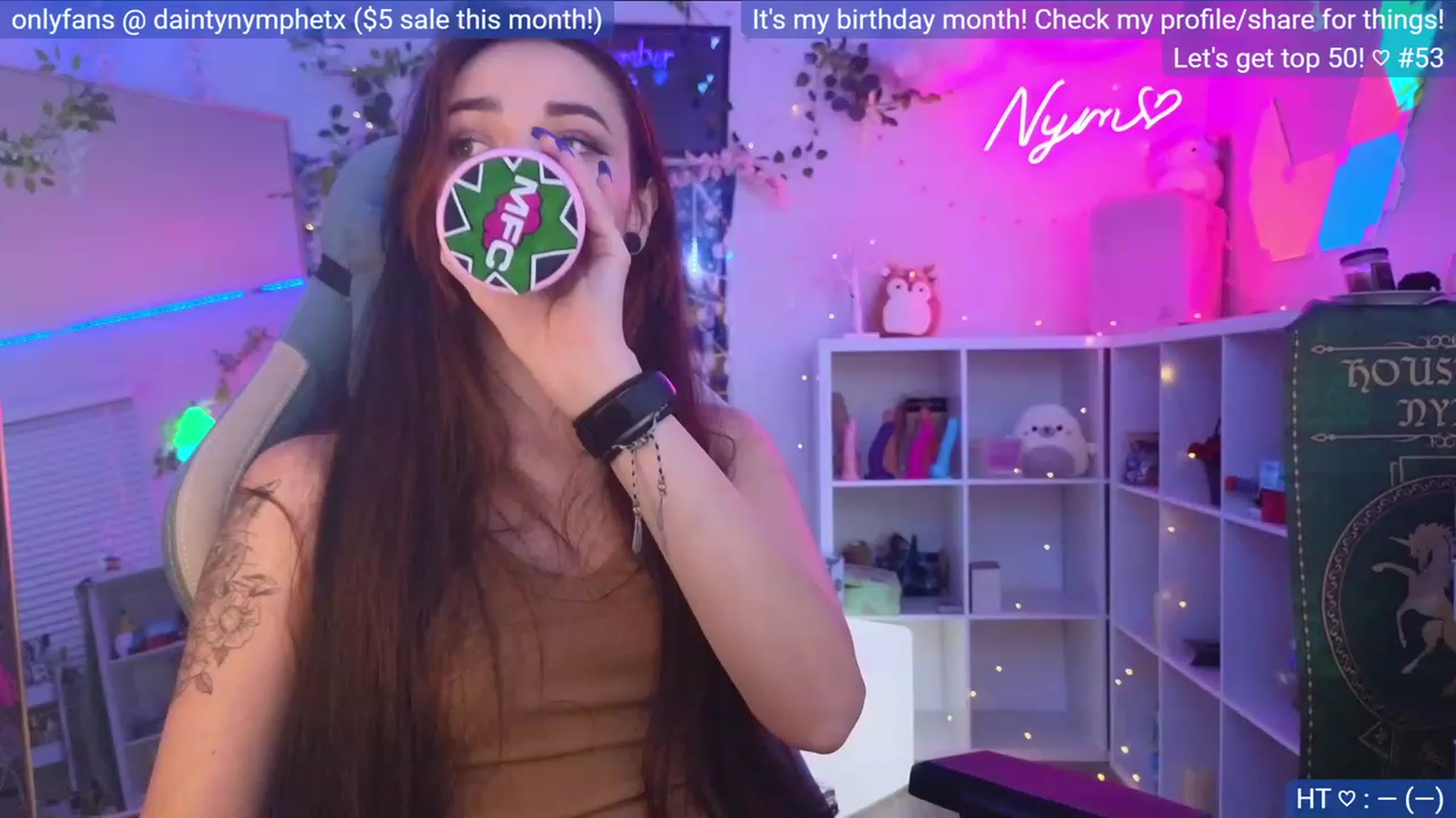 Gallery image thumbnail from BirthdayNym's myfreecams stream on, 12/01/2023, 09:29 image 5 of 20