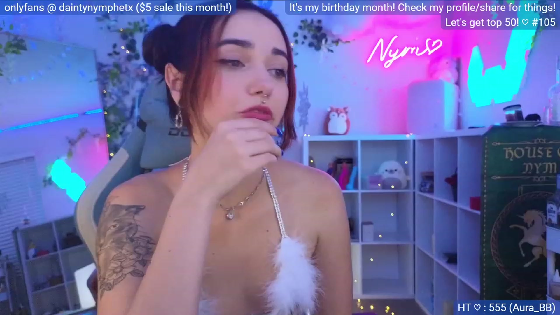 Gallery image thumbnail from BirthdayNym's myfreecams stream on, 12/02/2023, 05:19 image 17 of 20