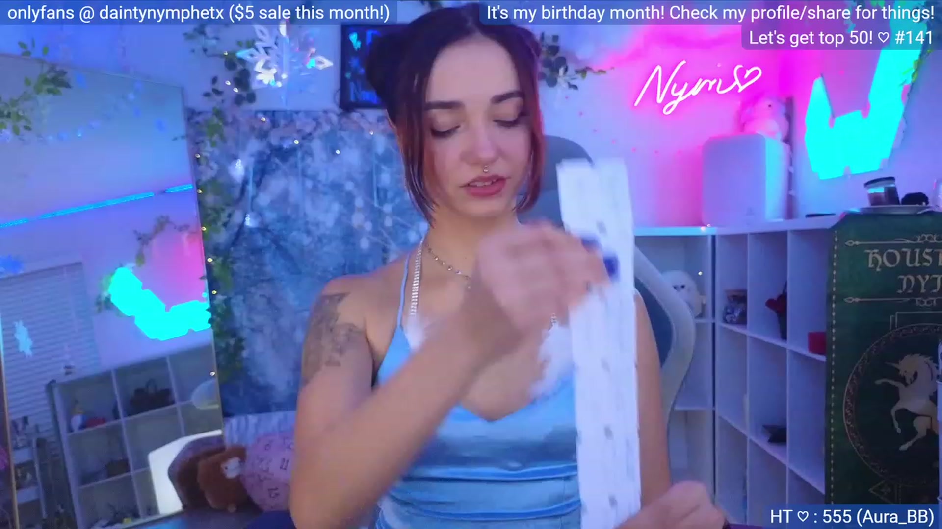 Gallery image thumbnail from BirthdayNym's myfreecams stream on, 12/02/2023, 05:19 image 1 of 20