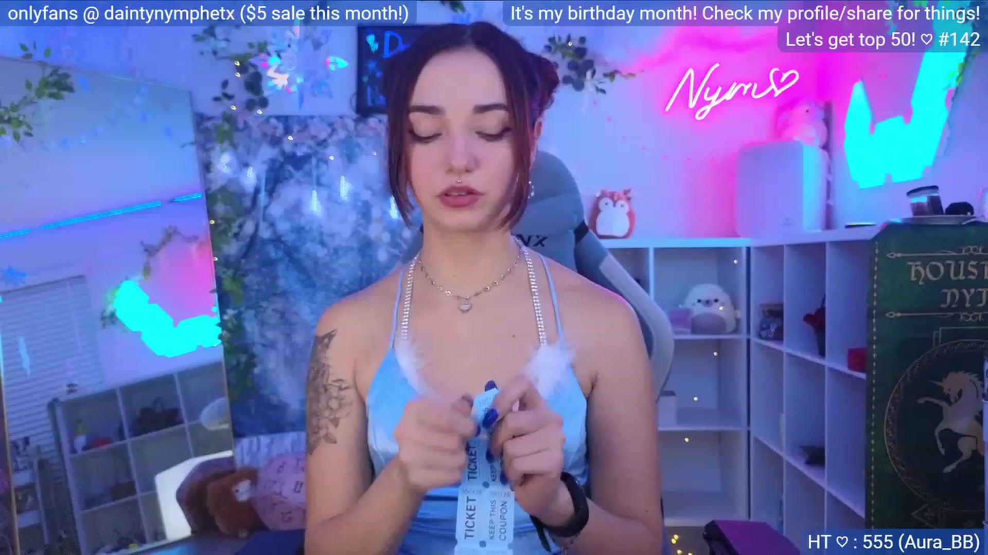 Gallery image thumbnail from BirthdayNym's myfreecams stream on, 12/02/2023, 05:19 image 2 of 20