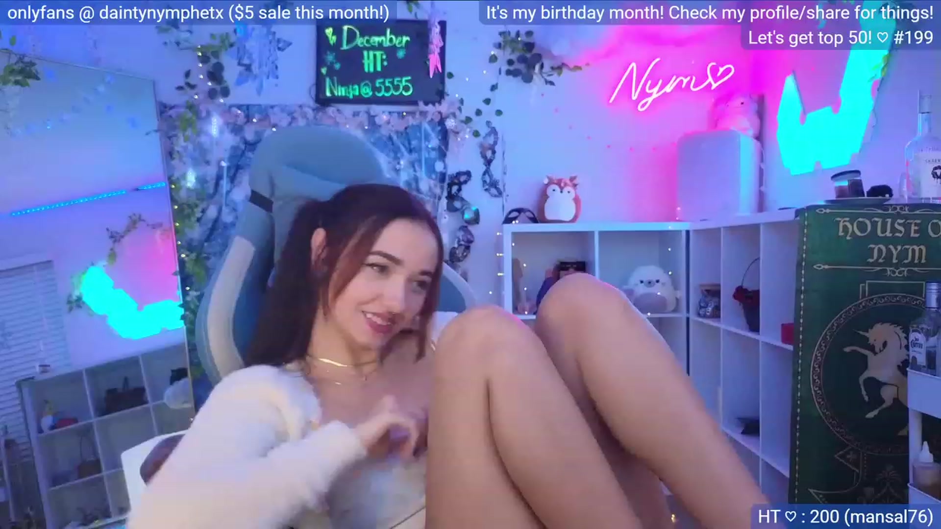 Gallery image thumbnail from BirthdayNym's myfreecams stream on, 12/03/2023, 06:12 image 14 of 20