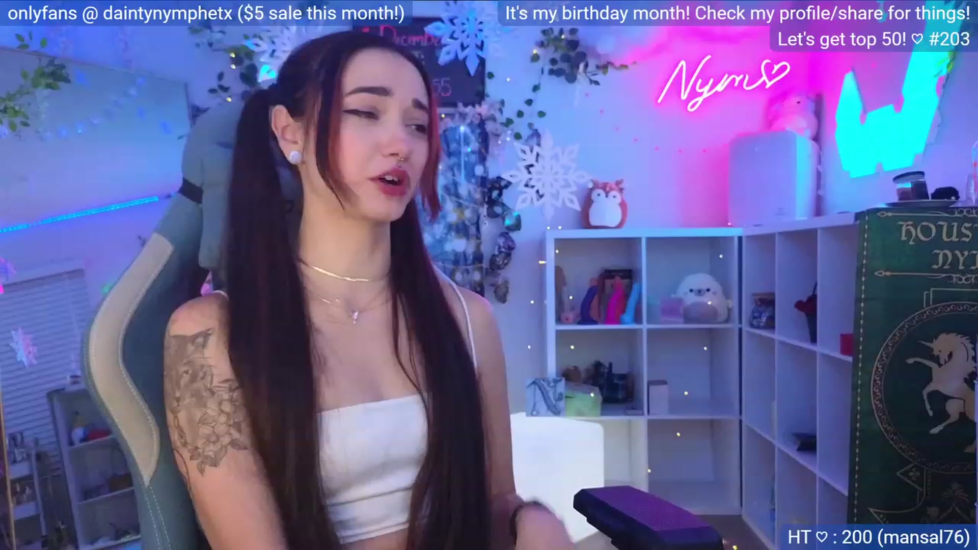 Gallery image thumbnail from BirthdayNym's myfreecams stream on, 12/03/2023, 06:12 image 8 of 20