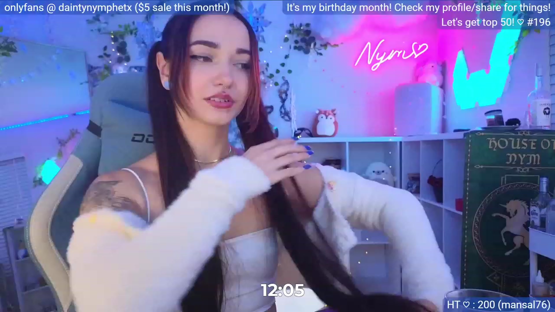 Gallery image thumbnail from BirthdayNym's myfreecams stream on, 12/03/2023, 06:12 image 17 of 20