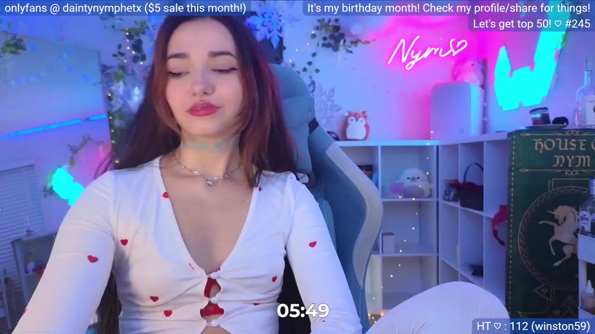 Gallery image thumbnail from BirthdayNym's myfreecams stream on, 12/04/2023, 05:40 image 16 of 20