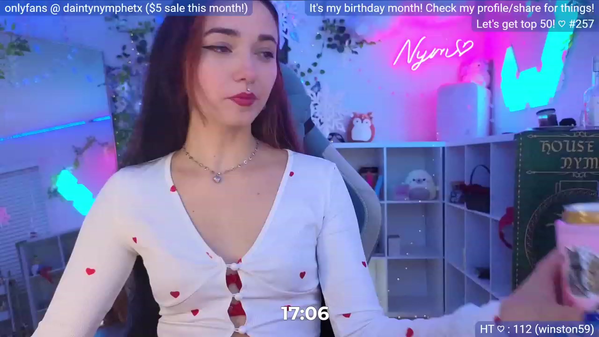 Gallery image thumbnail from BirthdayNym's myfreecams stream on, 12/04/2023, 05:40 image 12 of 20